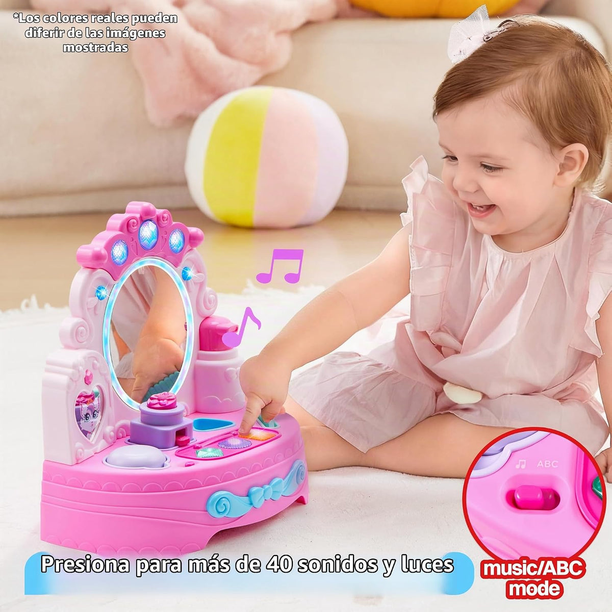 lalalark Espejo de Tocador para Niños Pequeños y Bebés, Juego de To...