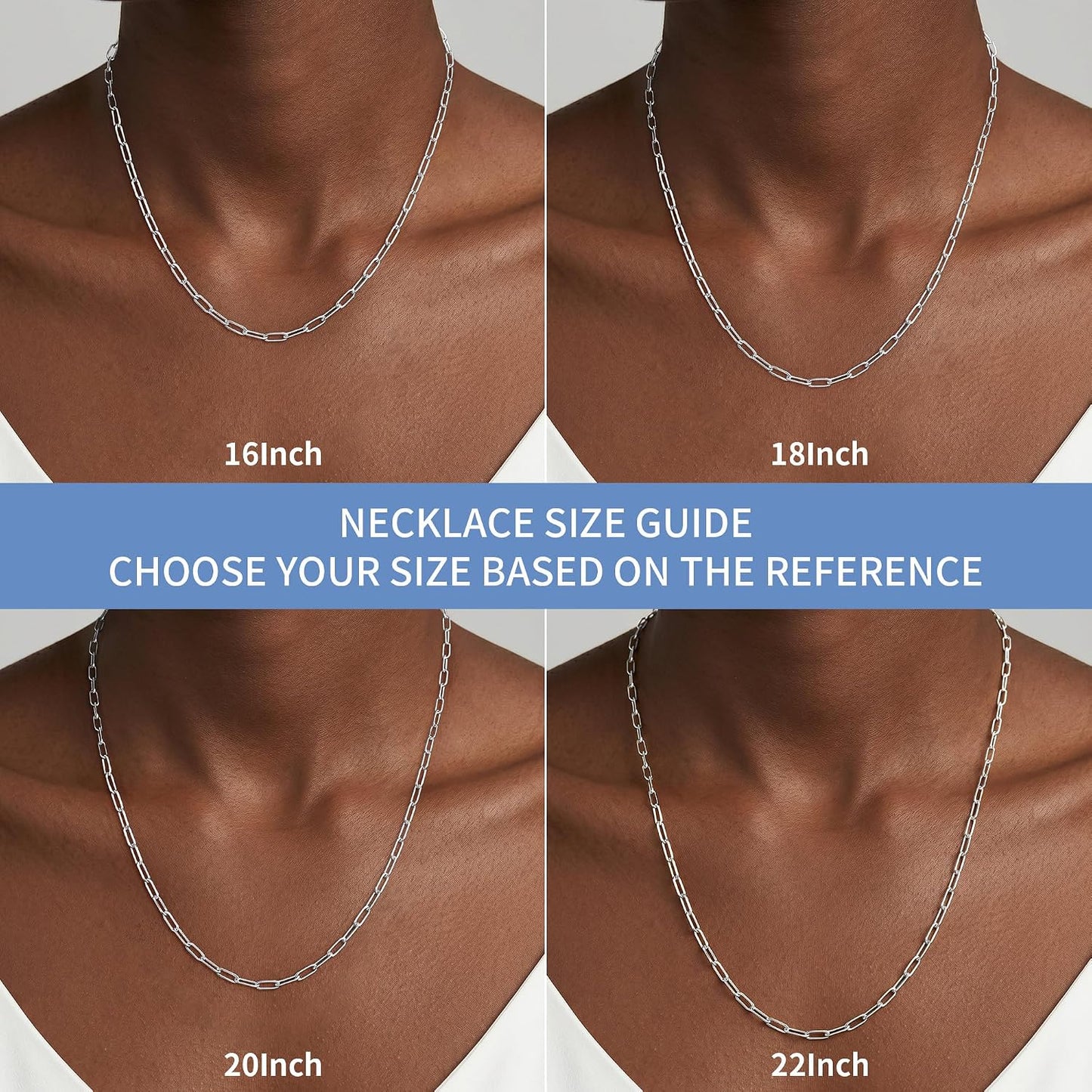 BLThing Collar de plata de ley S925 para mujer, collar de cadena de...