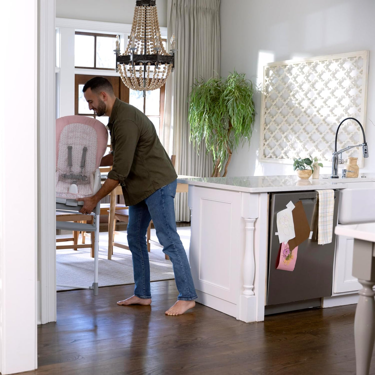Ingenuity Trio Foldaway - Silla alta plegable 6 en 1 para bebé, 6 f...