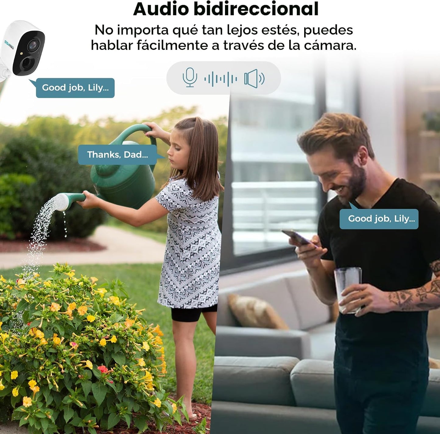 Vicohome 2CG6 Best 2K - Cámara de seguridad solar inalámbrica para...