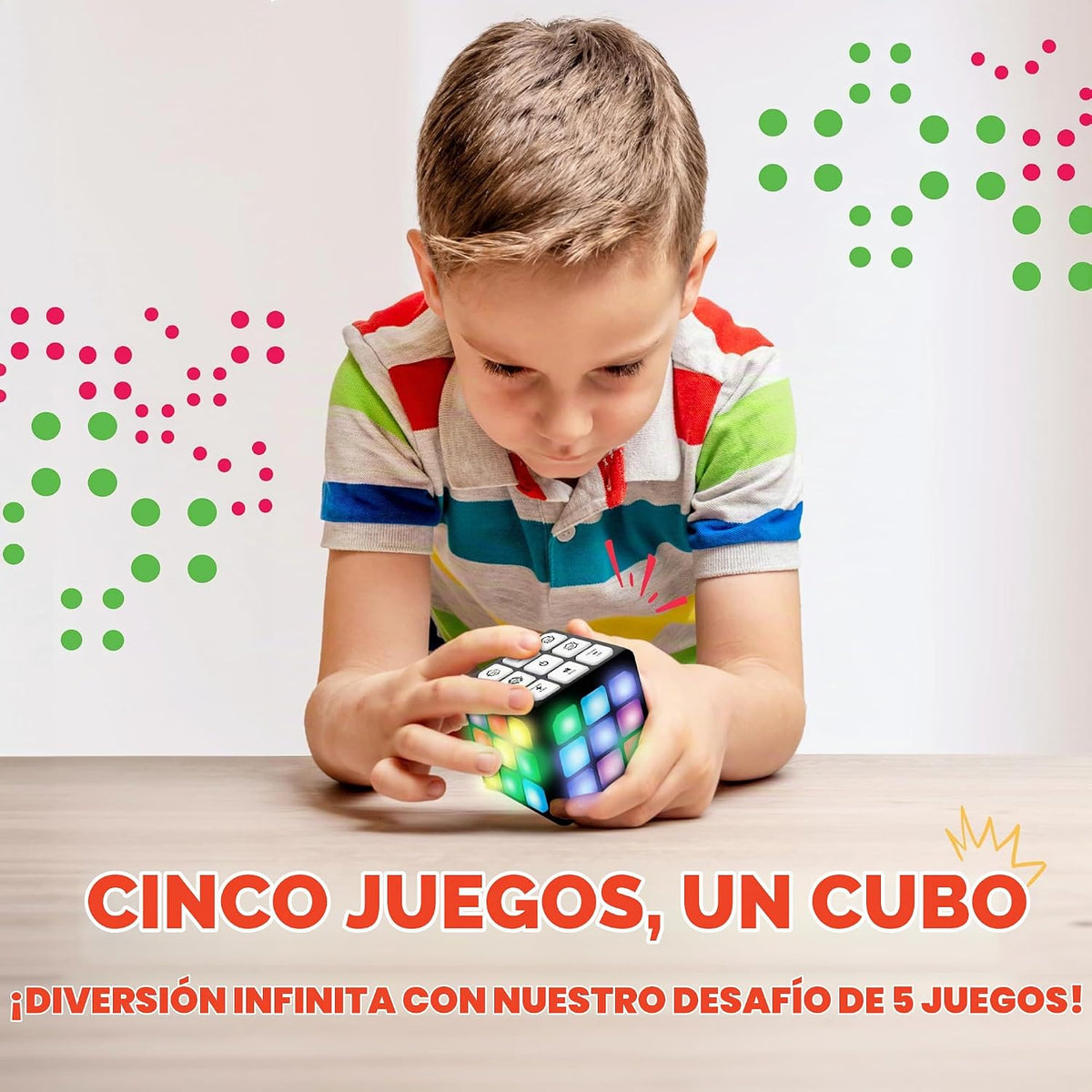 Winning Fingers Cubo Intermitente Electrónico de Memoria y Juego Ce...