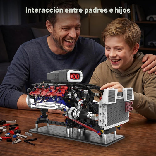 V8 - Juego de construcción de motor compatible con LEGO, kit de mod...