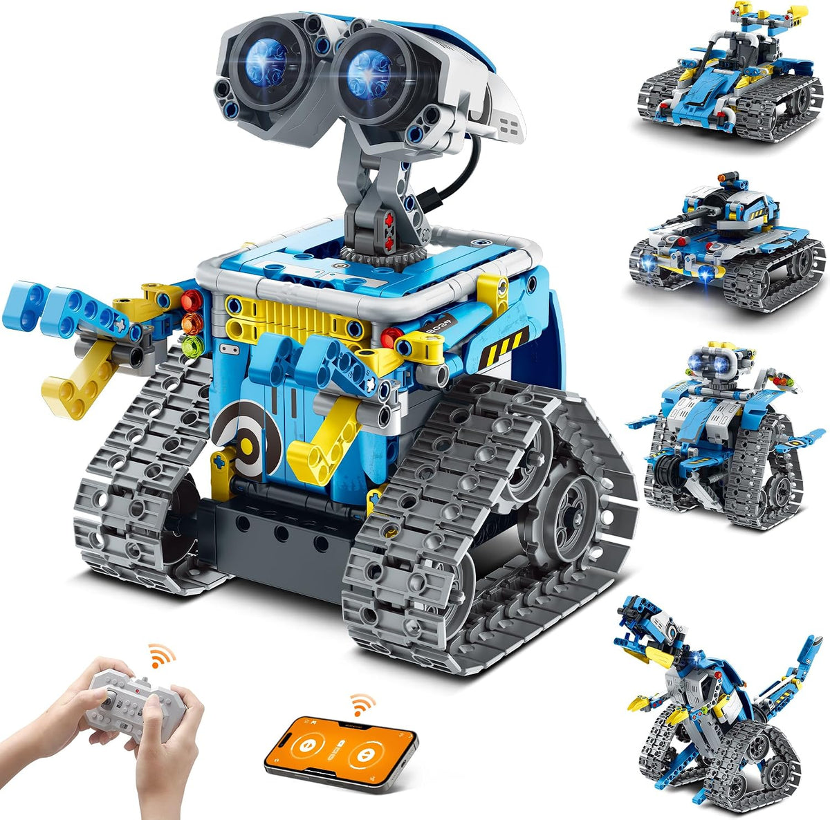 Mibido Kit de construcción de robot con control remoto, regalos STE...