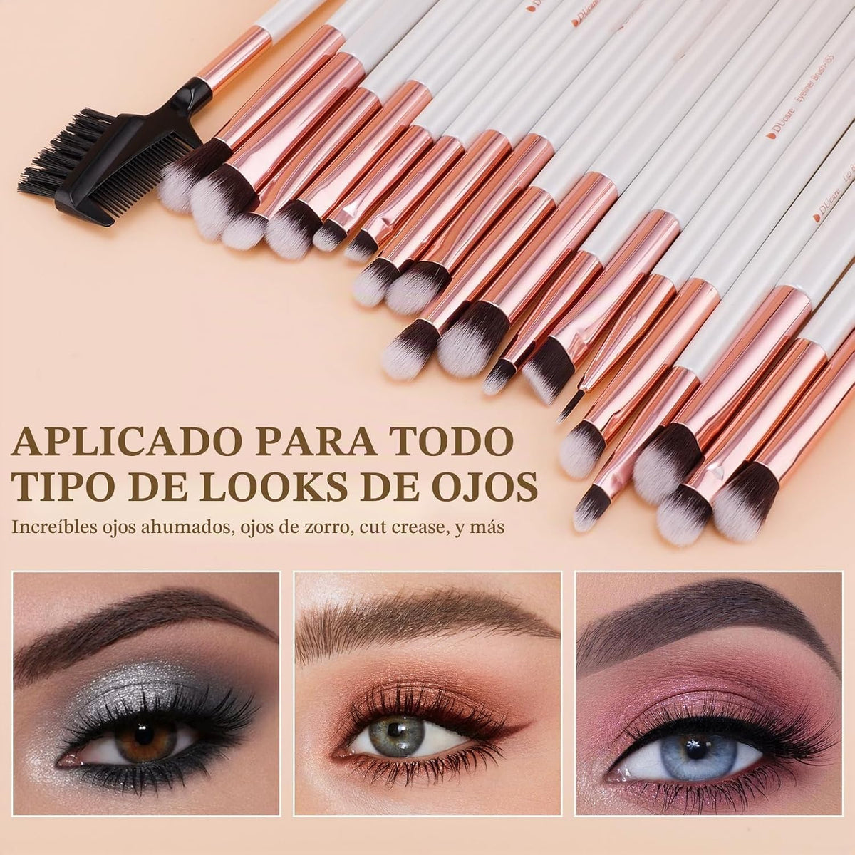 DUcare Juego de brochas de maquillaje profesionales, 27 piezas, bro...