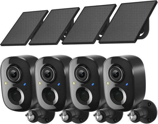 Cámara de seguridad 2K FHD inalámbrica para exteriores para segurid...