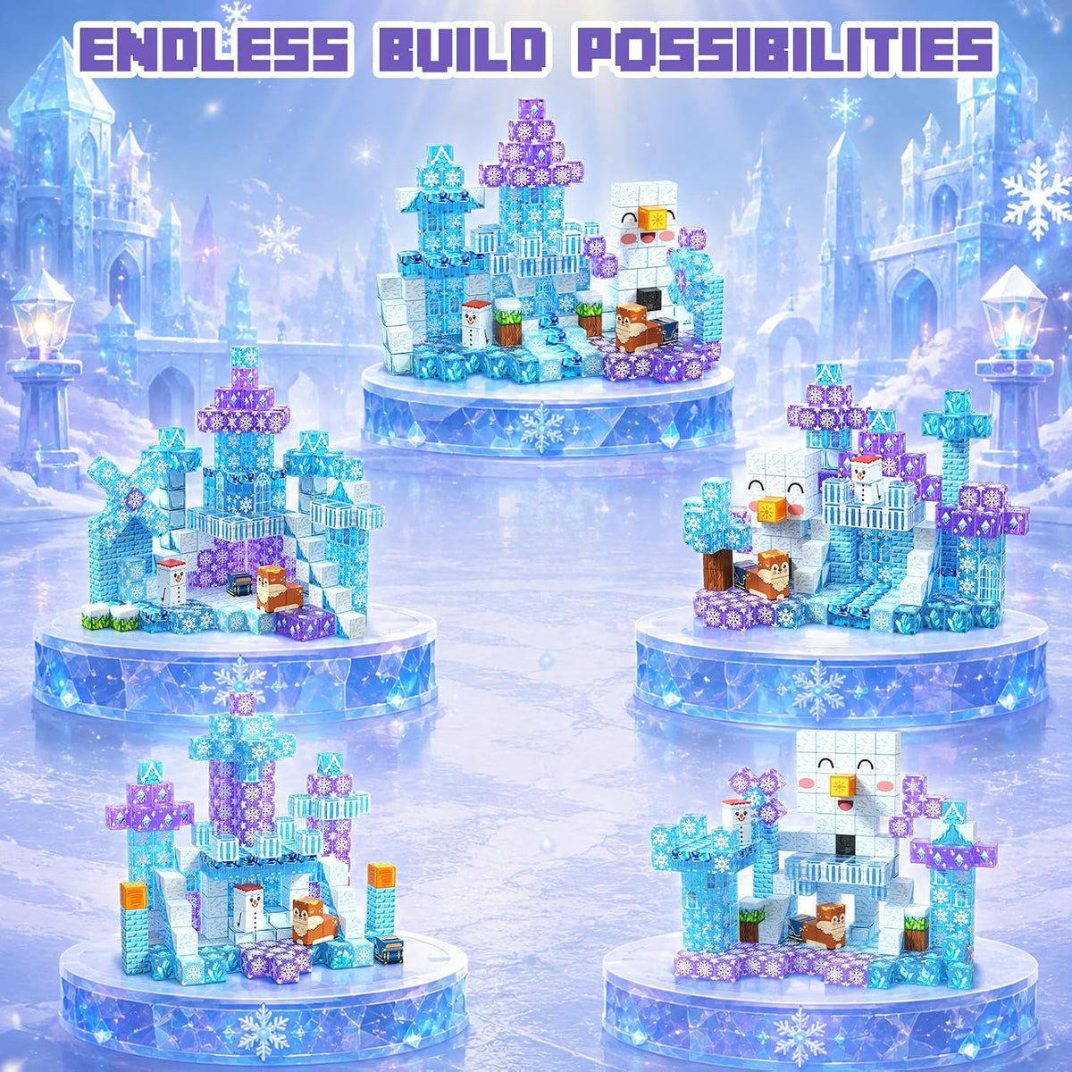 Laoren Bloques de construcción magnéticos STEM Toy Magnet Cubes par...