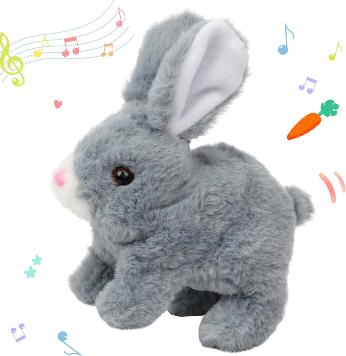 Hopearl - Conejo saltarín, juguete de peluche interactivo electróni...