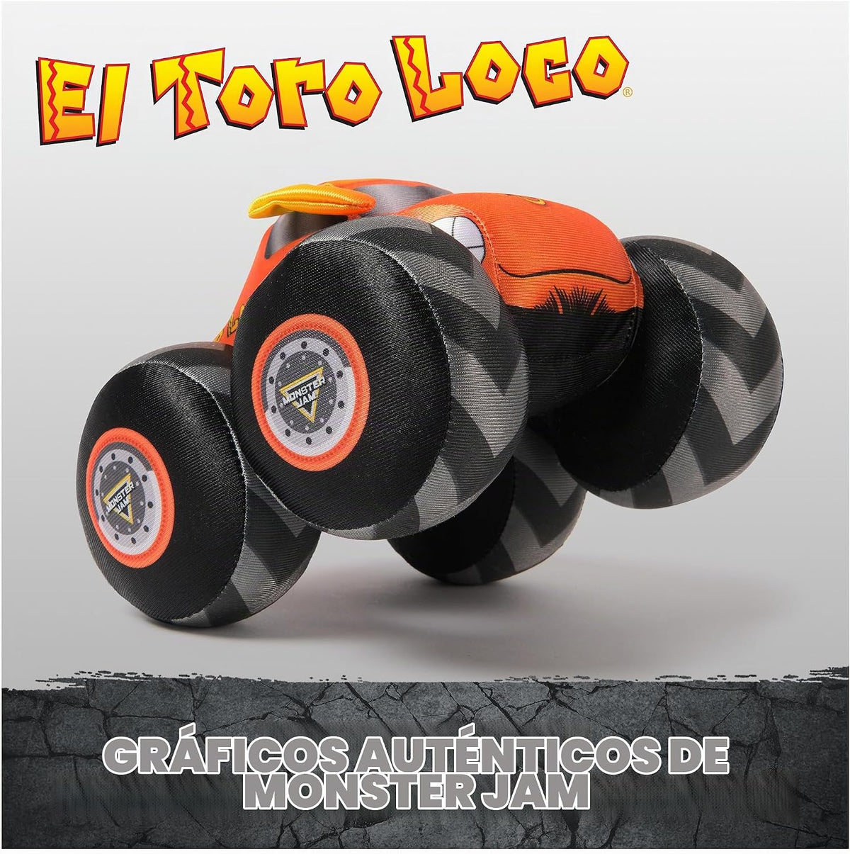 Monster Jam El Toro Loco Camión de peluche de 7 pulgadas con luces...