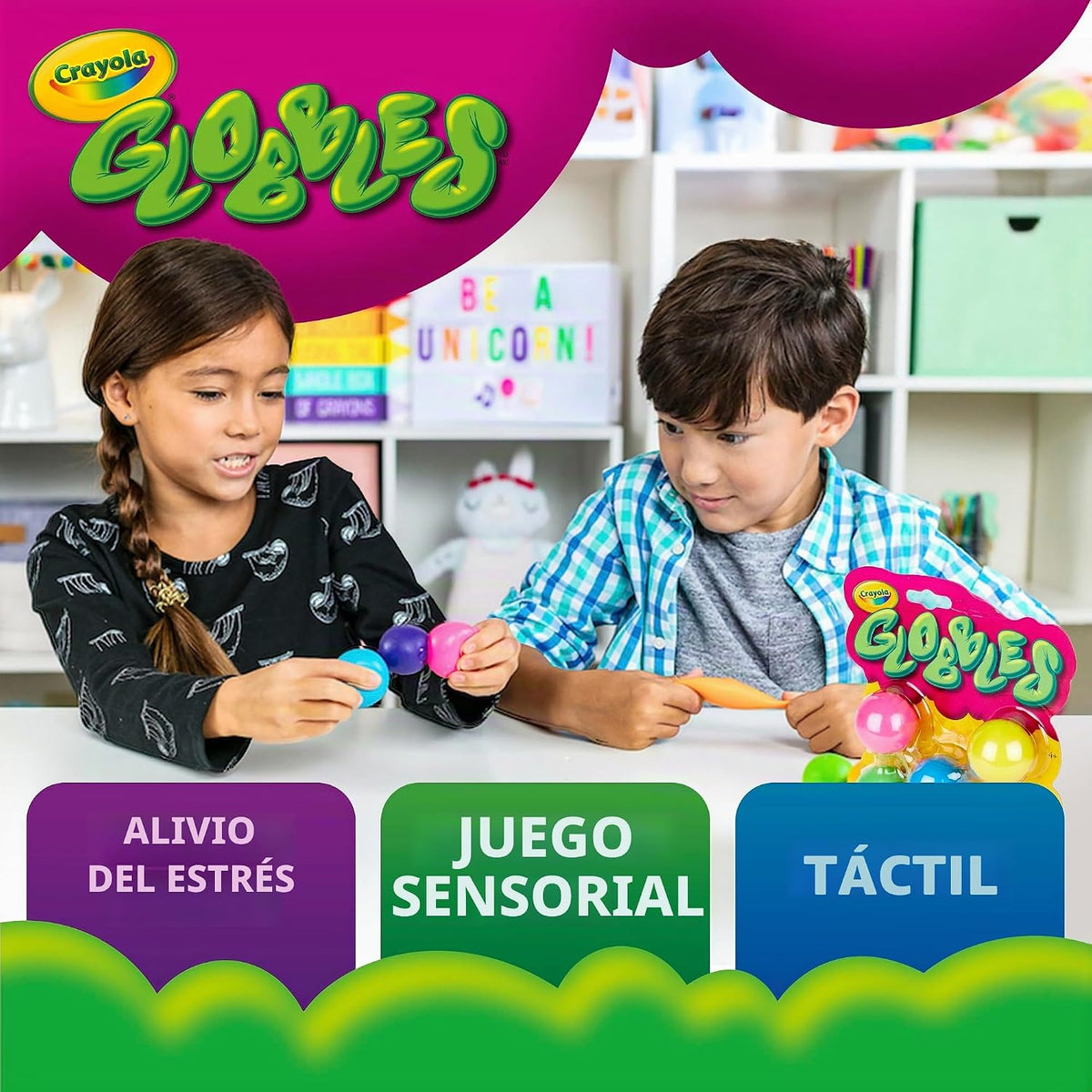 Crayola Globbles Juguete Fidget (6 unidades), Rellenos para Calceti...