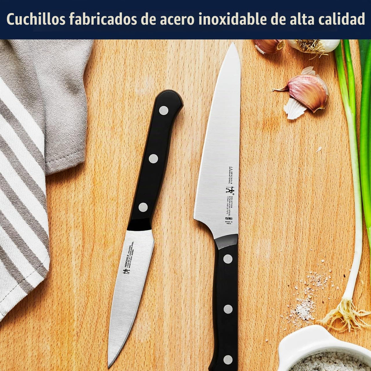 HENCKELS Solution - Juego de cuchillos afilados de 10 piezas, cuchi...