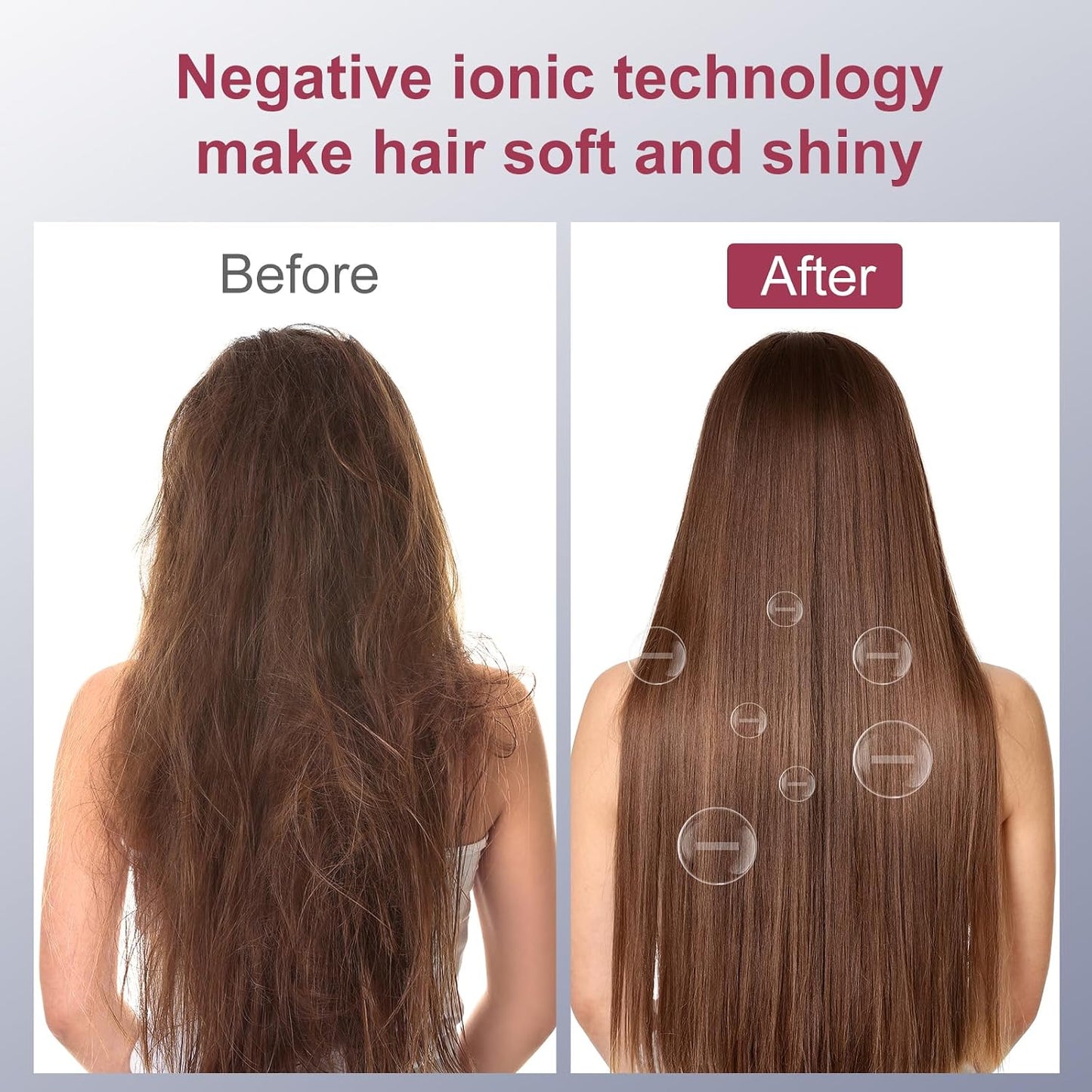 CONFU Secador de pelo profesional, secador iónico profesional con d...