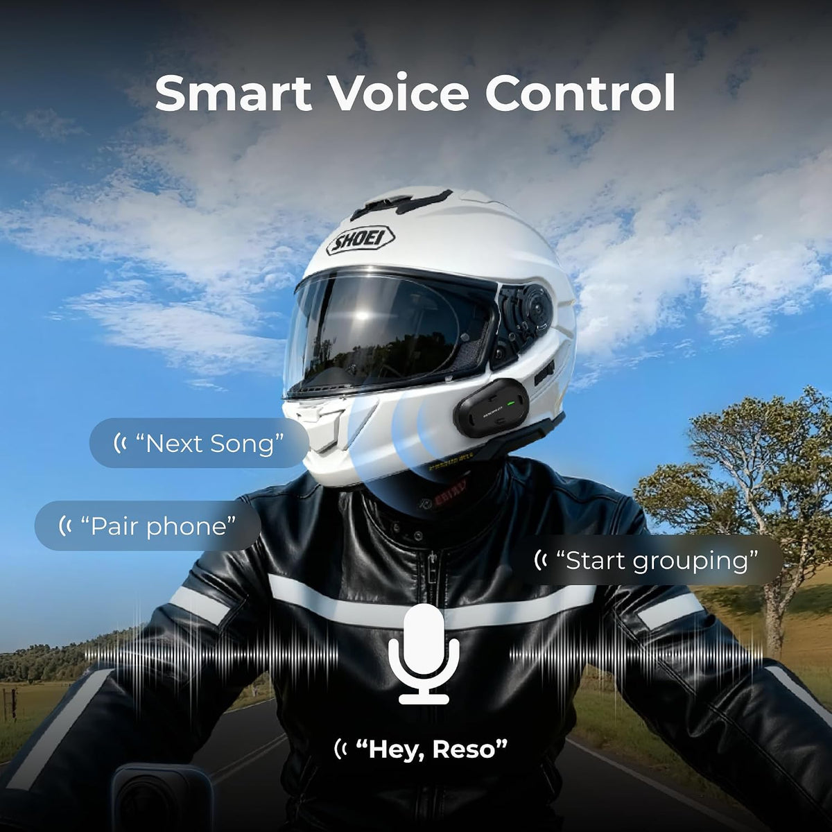 RESOPILOT Lite - Auriculares Bluetooth para casco de motocicleta, 8...