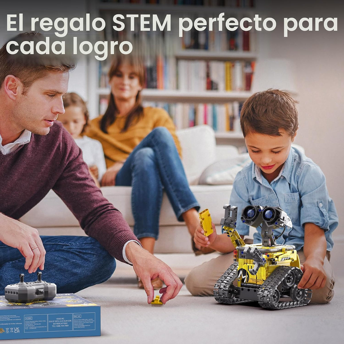 Sillbird Kit de construcción de robot STEM con control remoto, rega...