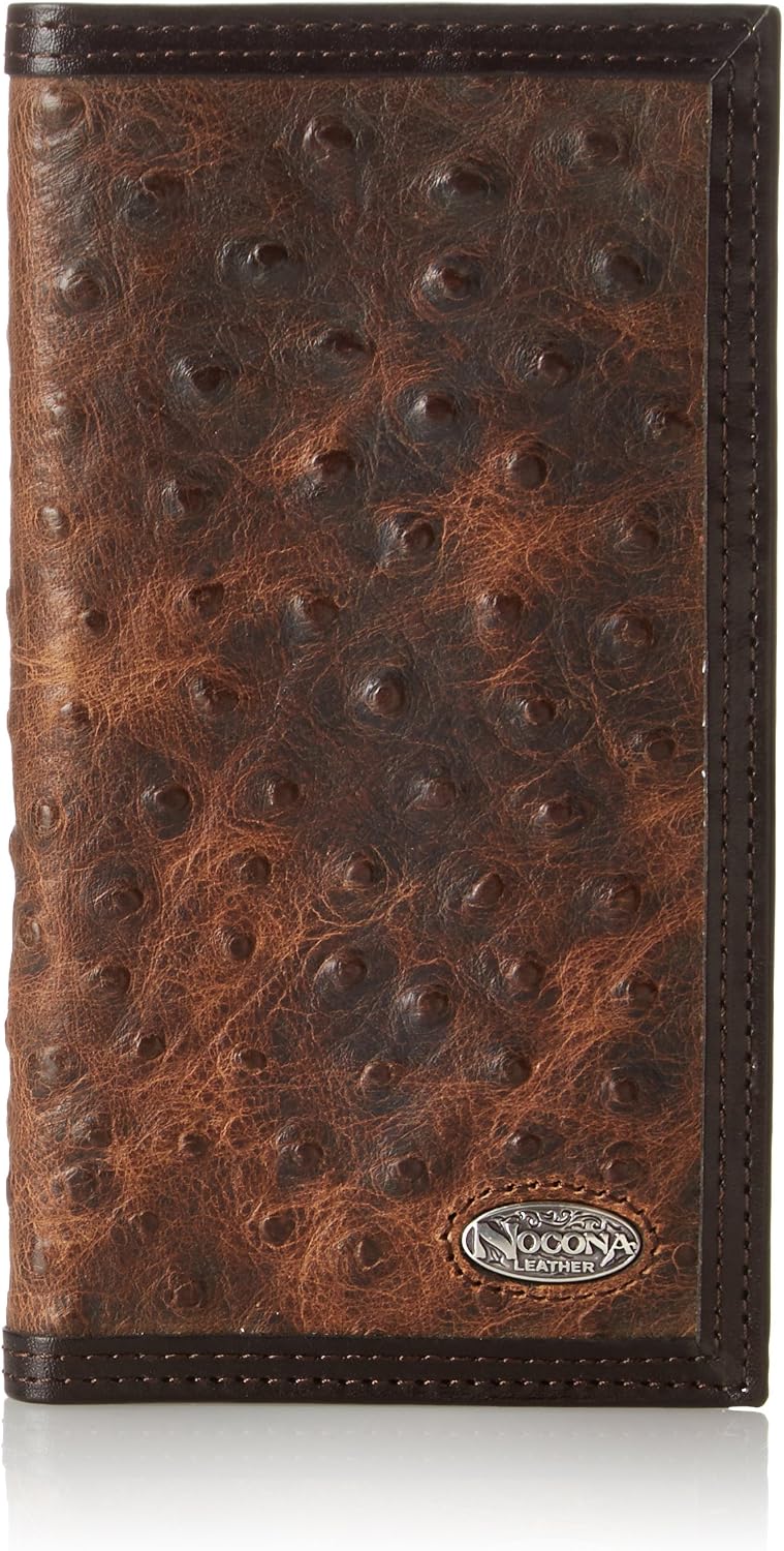 Nocona Rodeo de avestruz marrón para hombre