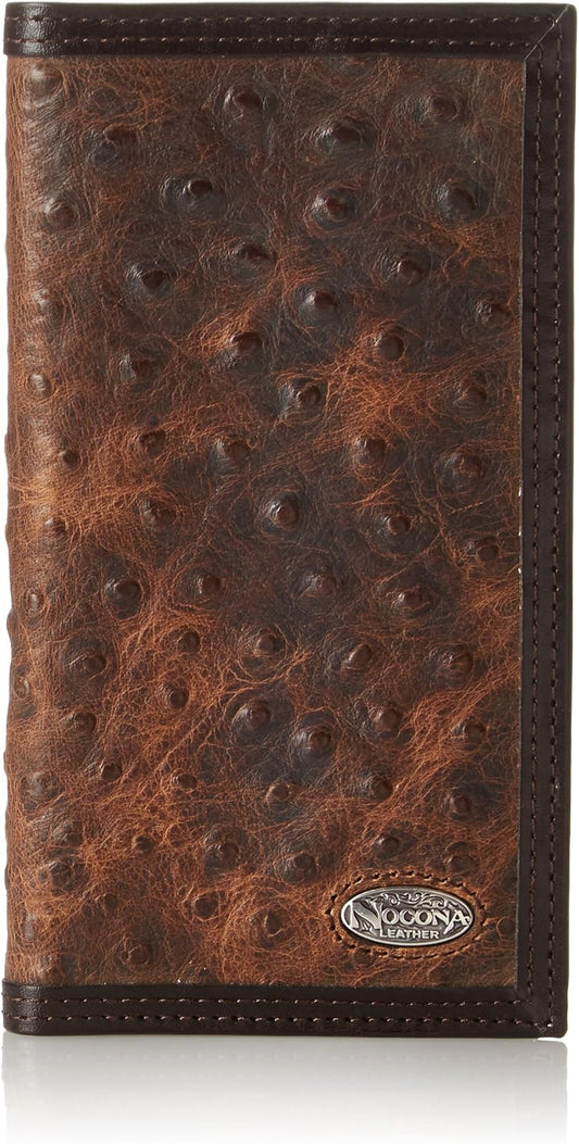 Nocona Rodeo de avestruz marrón para hombre