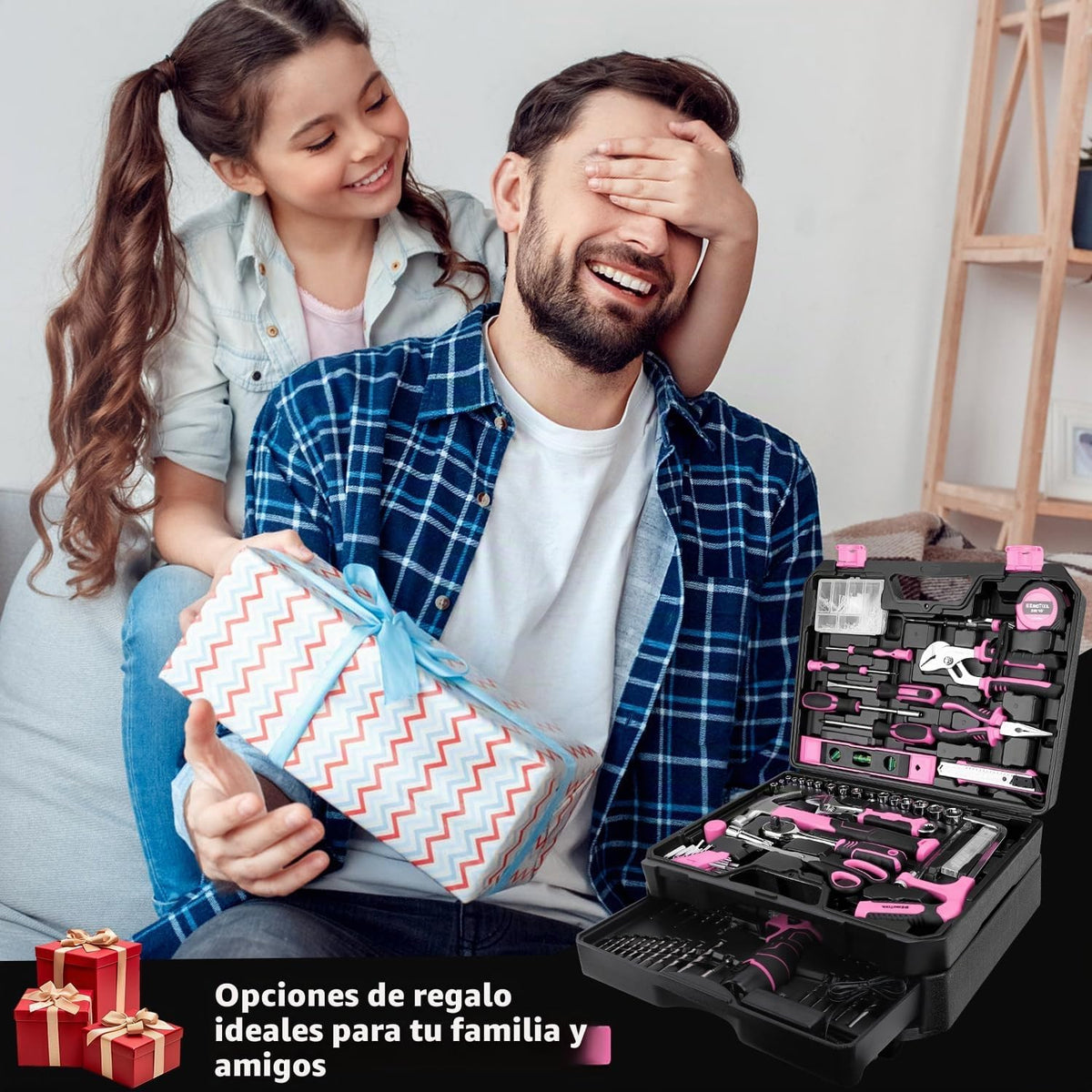 KingTool Juego de herramientas de 276 piezas con taladro eléctrico...