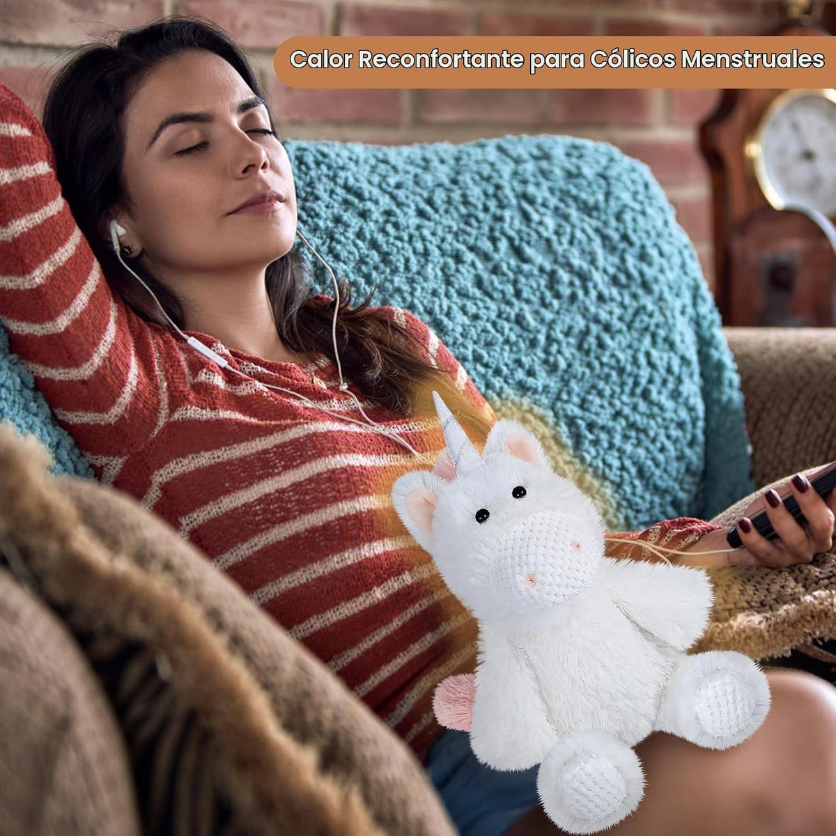 SuzziPals Warmbale - Almohadilla térmica de unicornio para calambre...