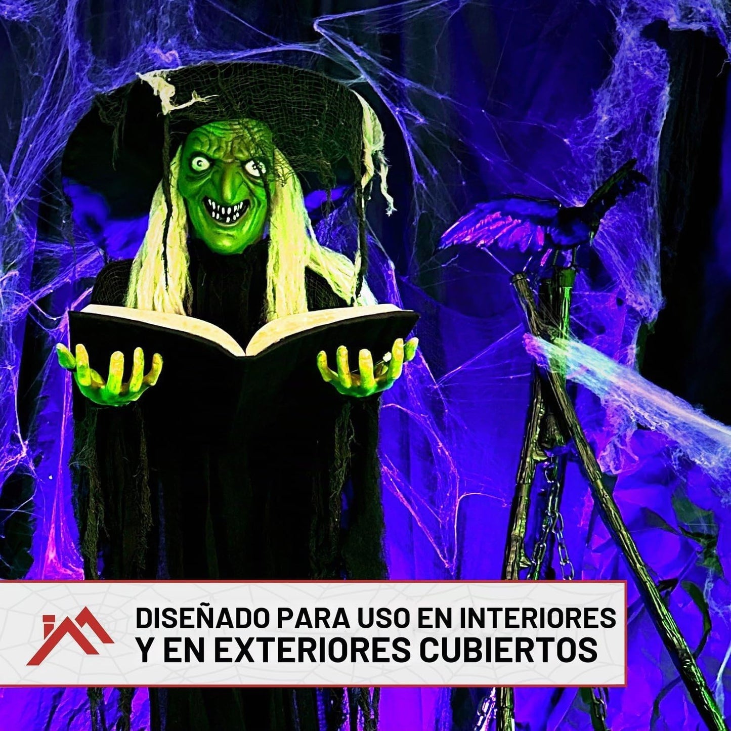Haunted Hill Farm Libro de hechizos de tamaño real, animatrónico de...