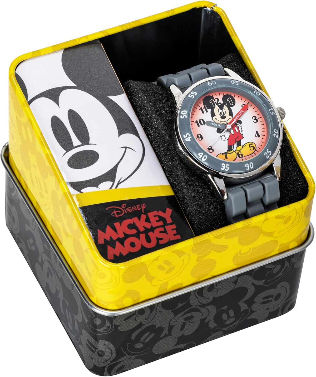 Reloj analógico para niños Mickey Mouse de Accutime, esfera de fáci...