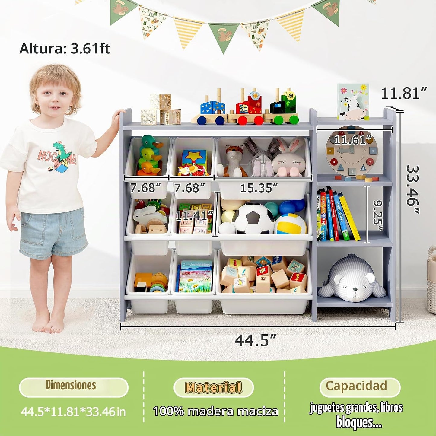 MallBest Estante organizador de almacenamiento de juguetes para niñ...