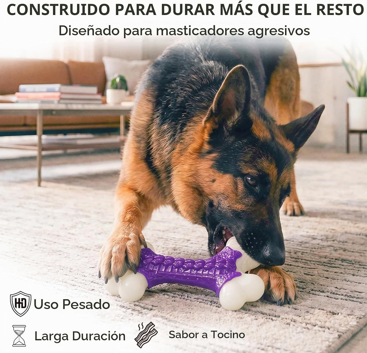 Kseroo - Juguetes duros para perros de raza grande que son masticad...