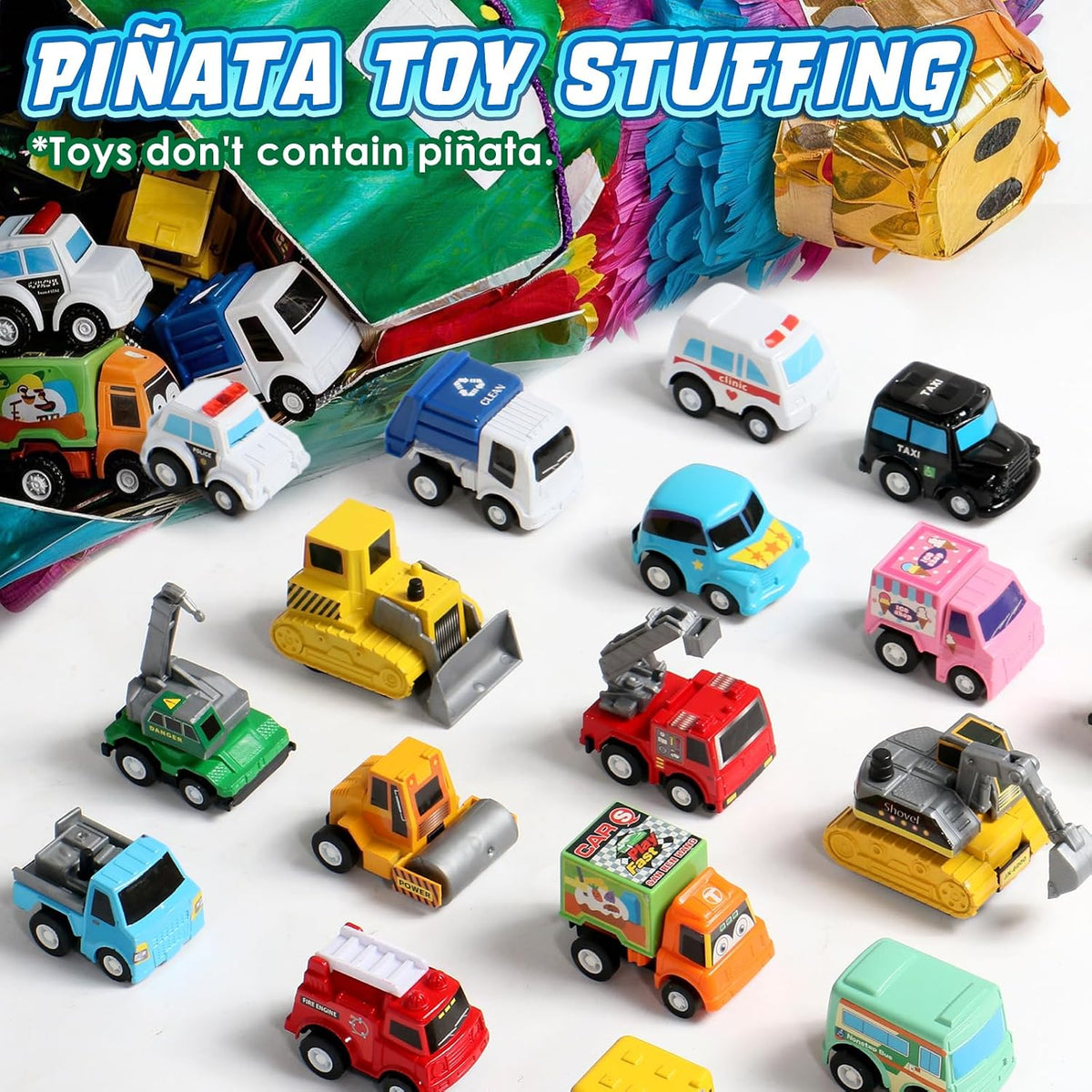 Fajiabao - 18 autos de juguete para niños pequeños | Juego de mini...