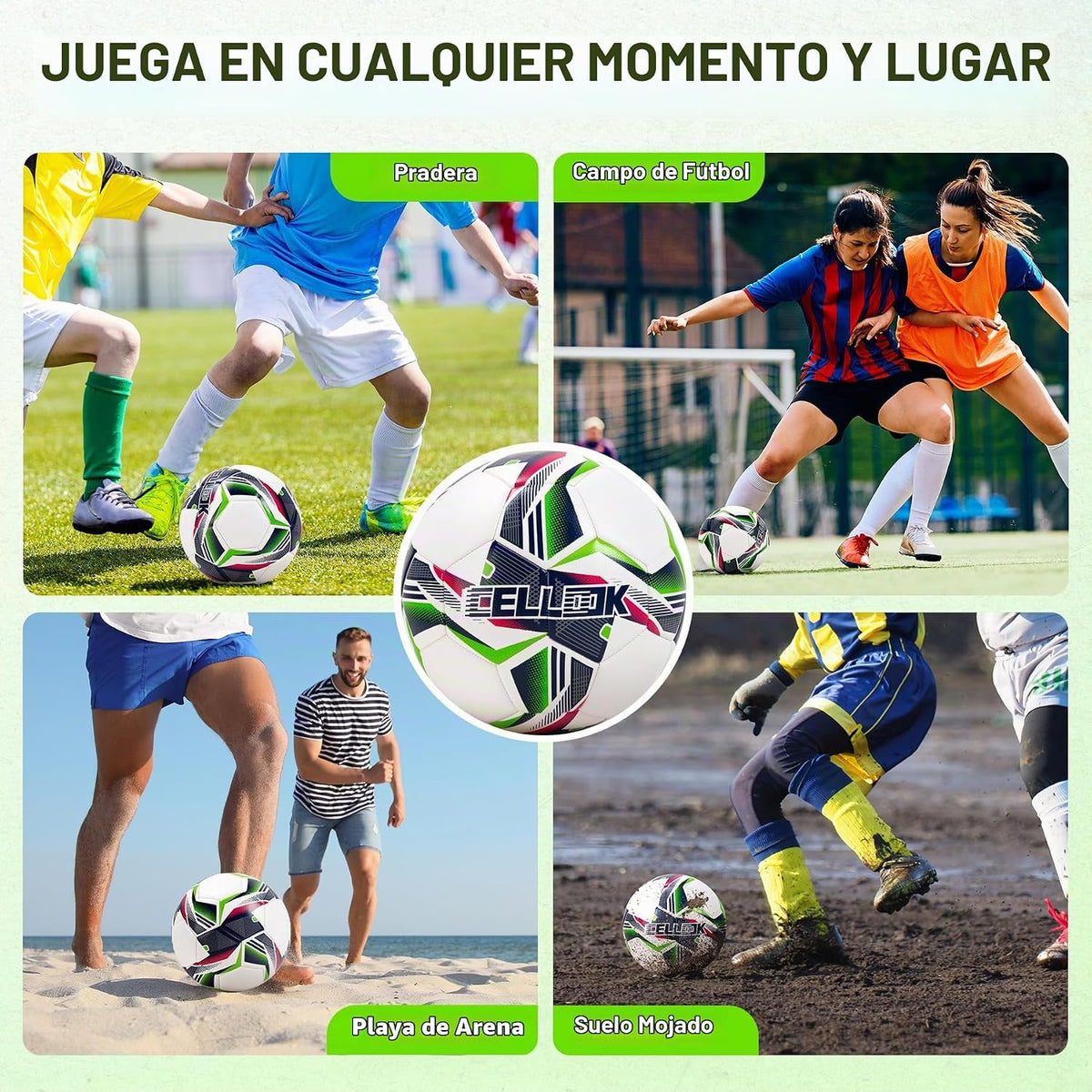 Balón de fútbol tamaño 5 tamaño 4 con bomba, balón de entrenamiento...