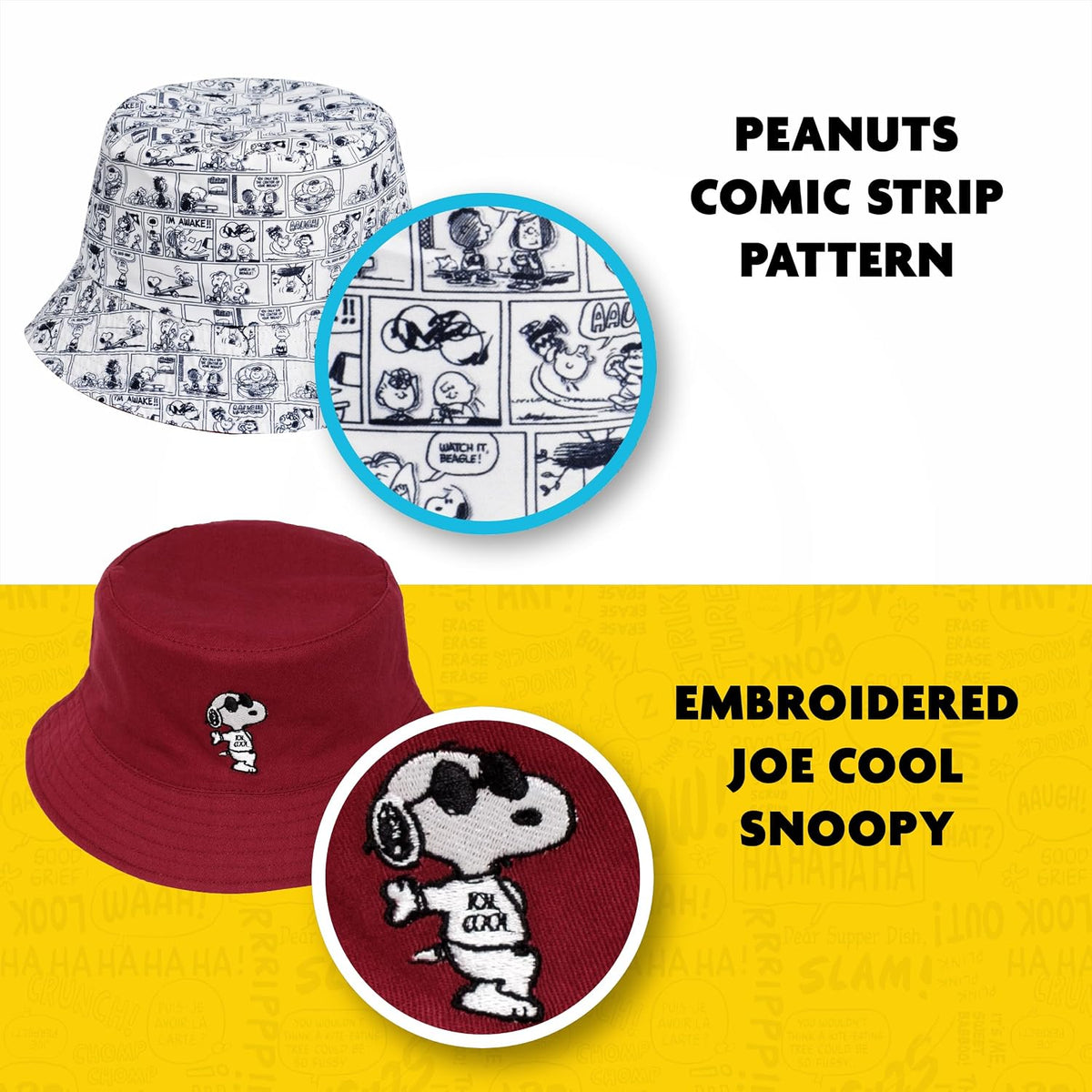 Concept One Peanuts Sleeping Snoopy - Gorro de mezclilla para adulto