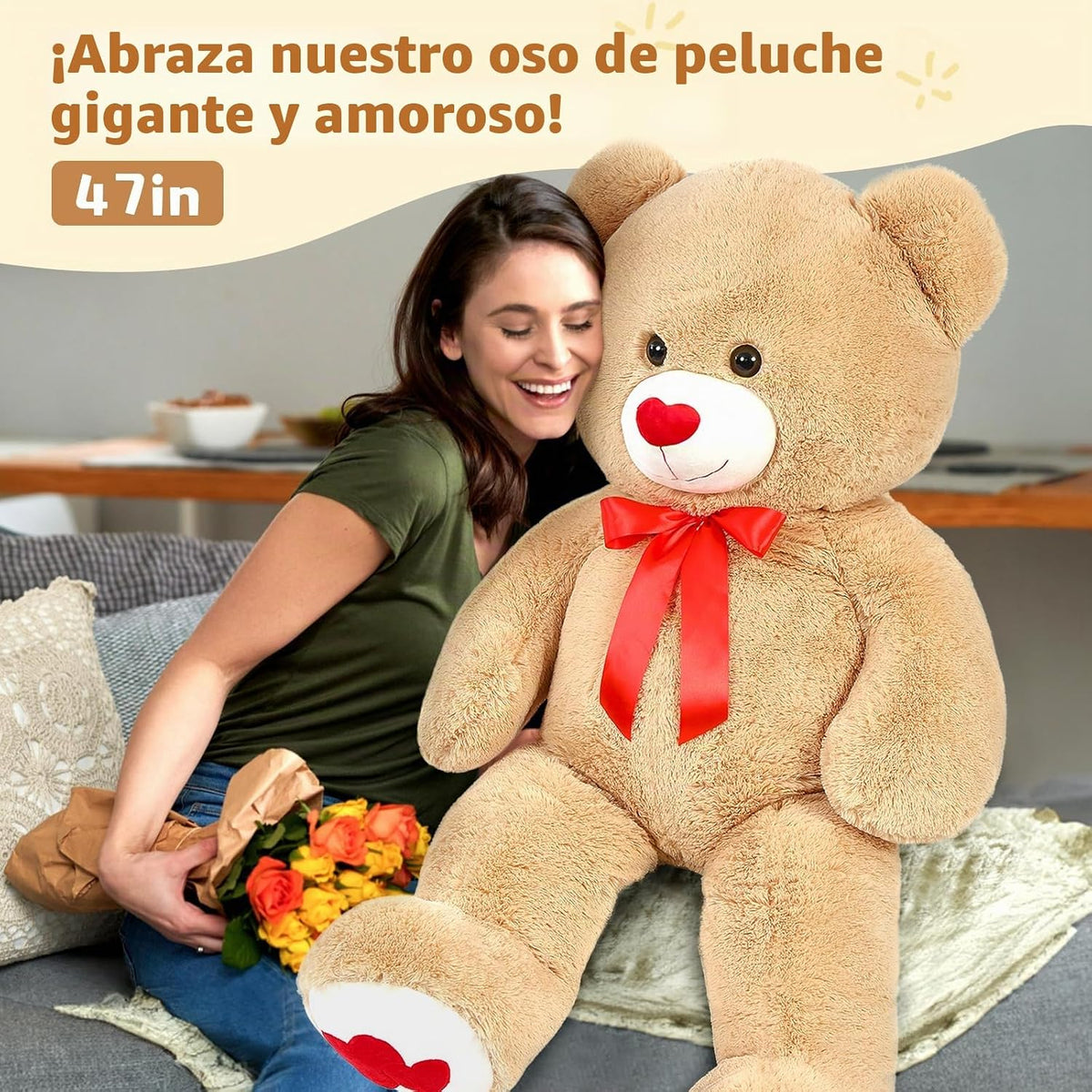 MaoGoLan Oso de Peluche Grande de 47" - Oso de Peluche Gigante...
