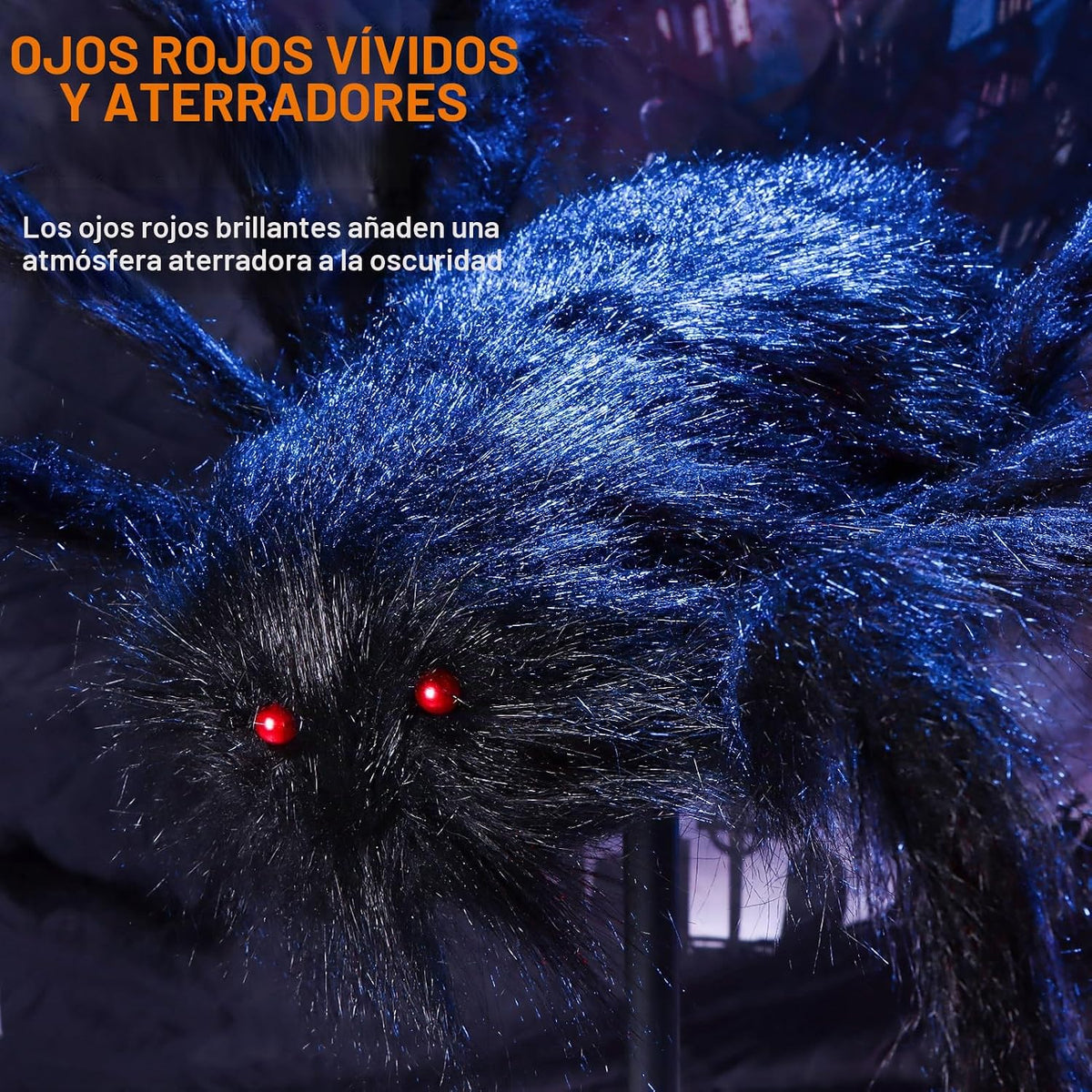 Decoración de araña gigante de Halloween de 15 pies para exteriores...