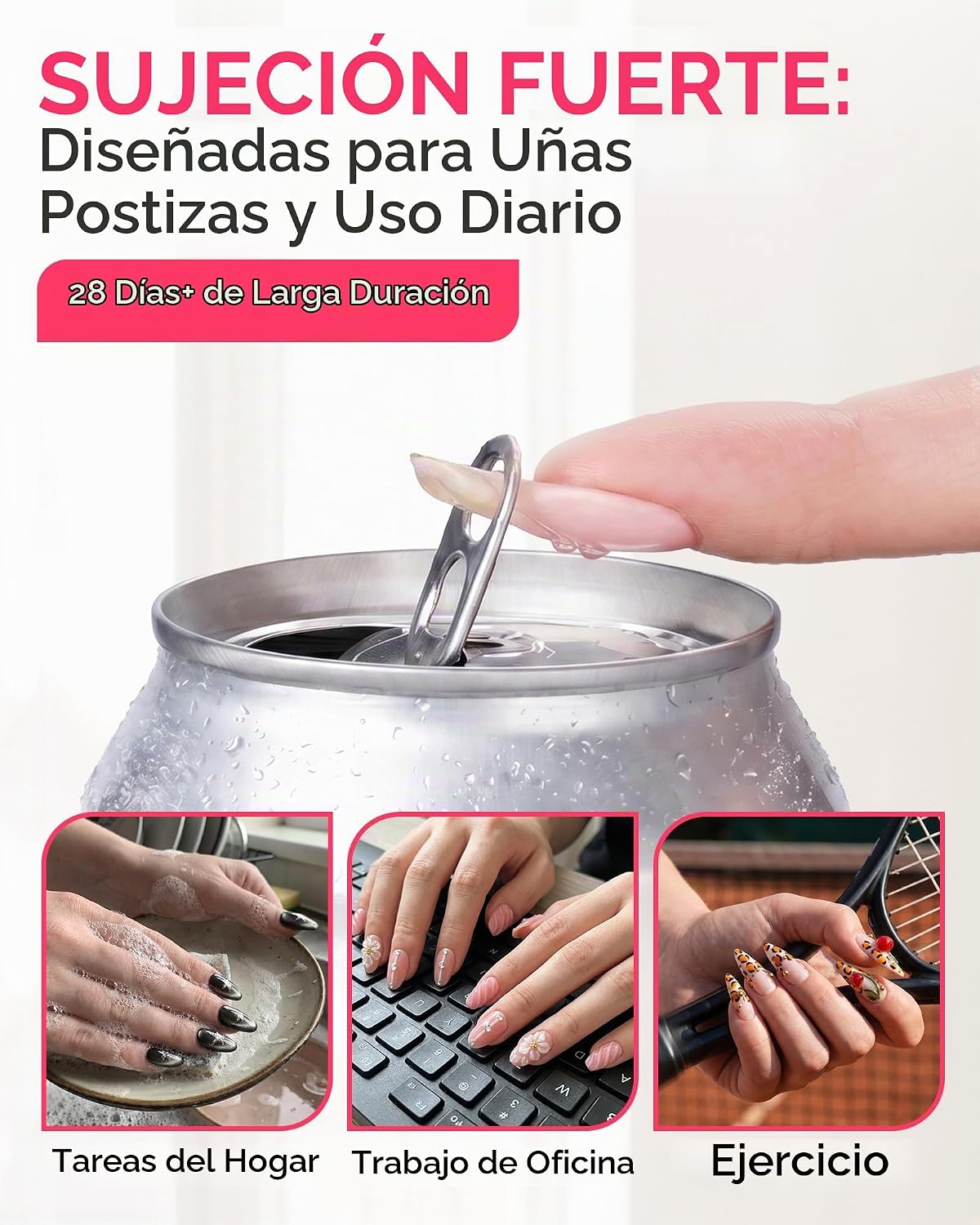 Makartt Pegamento de uñas a presión: 1 fl oz de gran capacidad, sem...