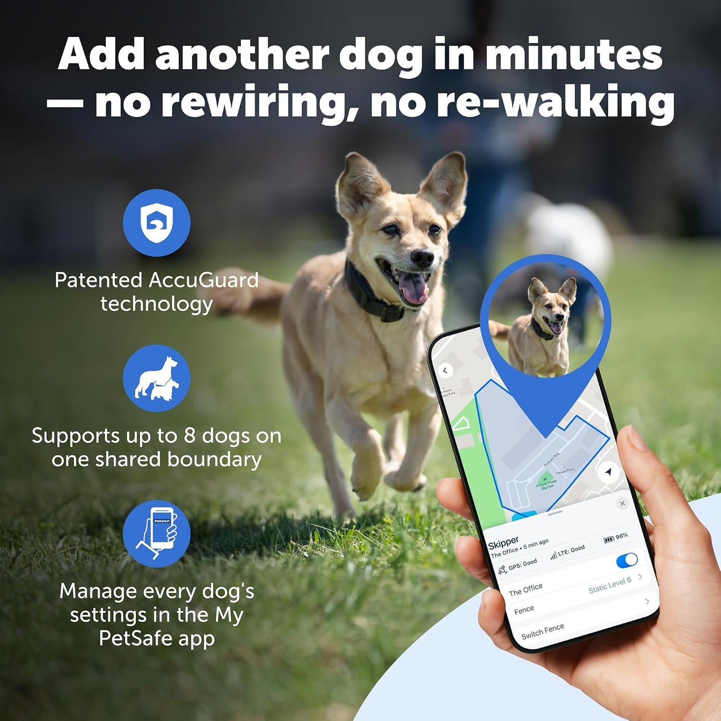 Collar PetSafe Guardian GPS para perros - Collar adicional para agr...