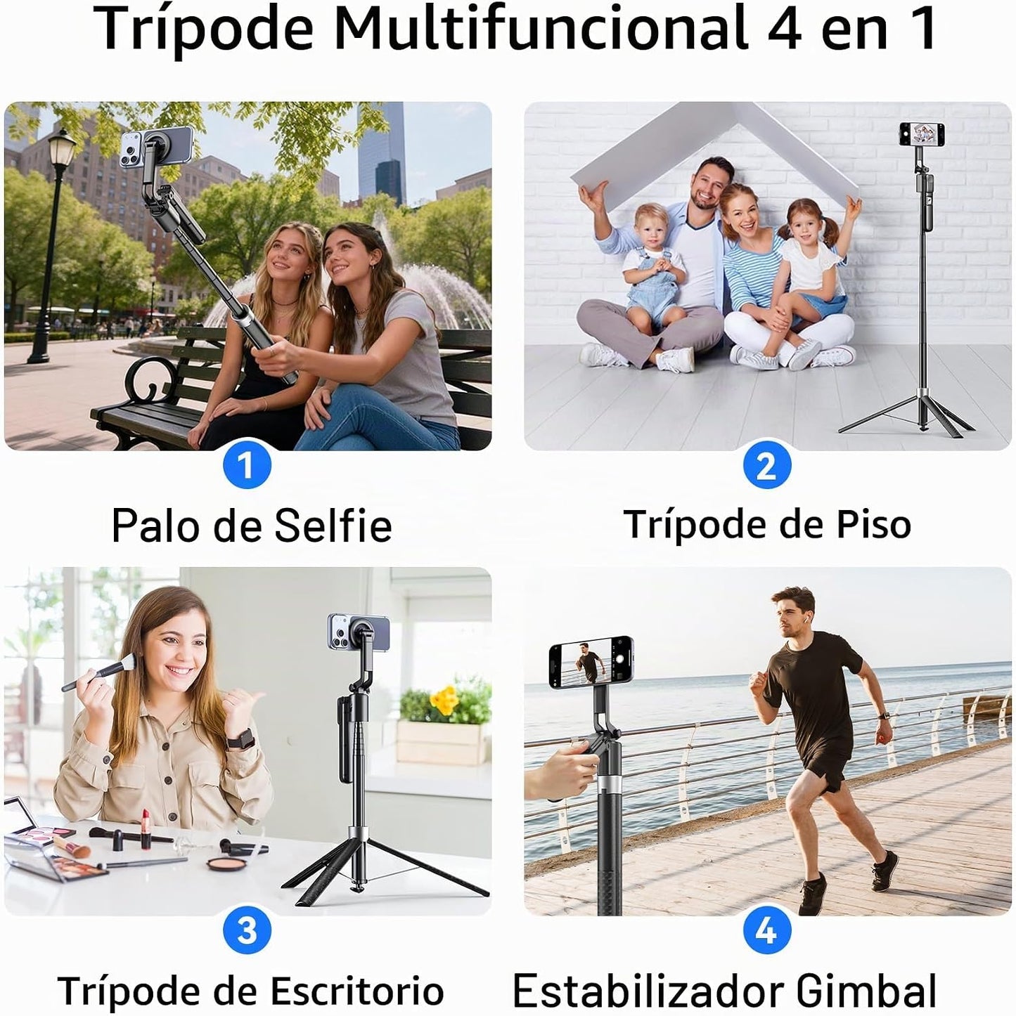 Trípode magnético de seguimiento facial, trípode Magsafe de 70.9 pu...