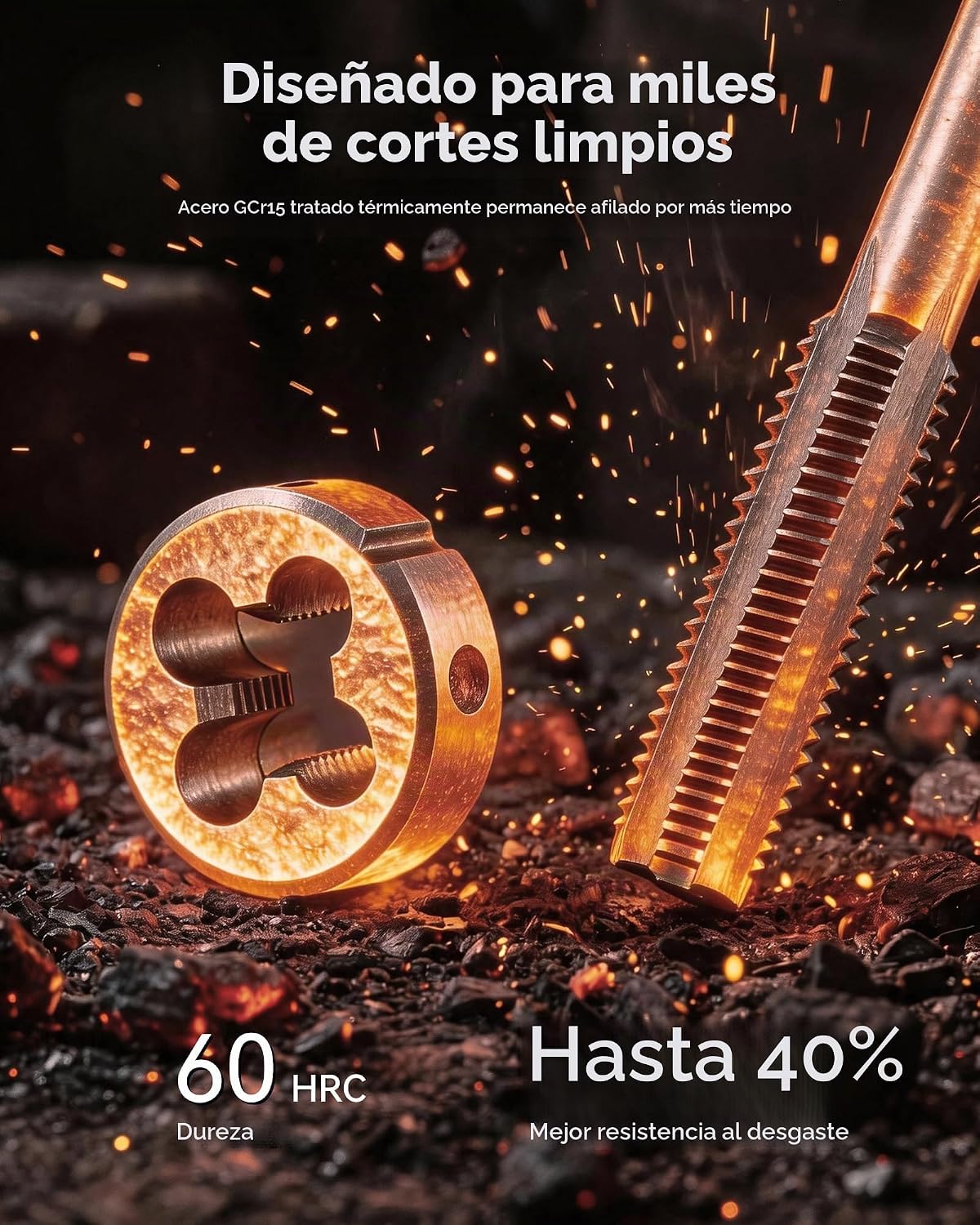 Orion Motor Tech Juego de 60 piezas de tarrajas y machuelos de tama...