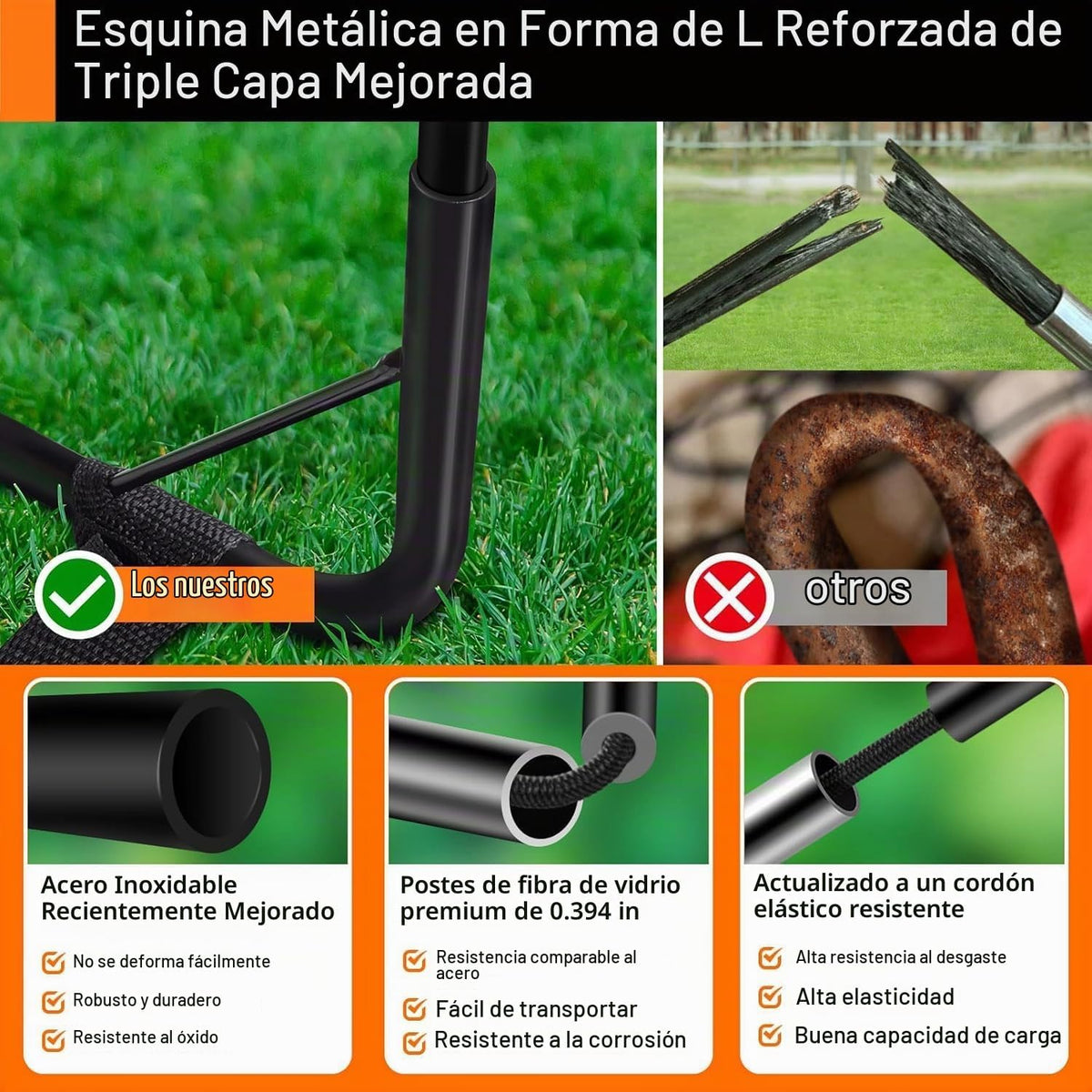 FITPARNER Arcos de Fútbol para Niños para Patio Trasero - Juego de...