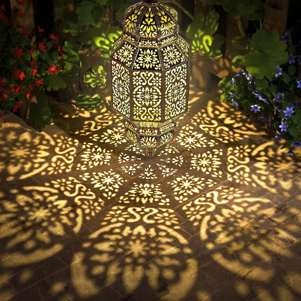 Twinkya Luces solares colgantes grandes de 18 pulgadas de alto para...
