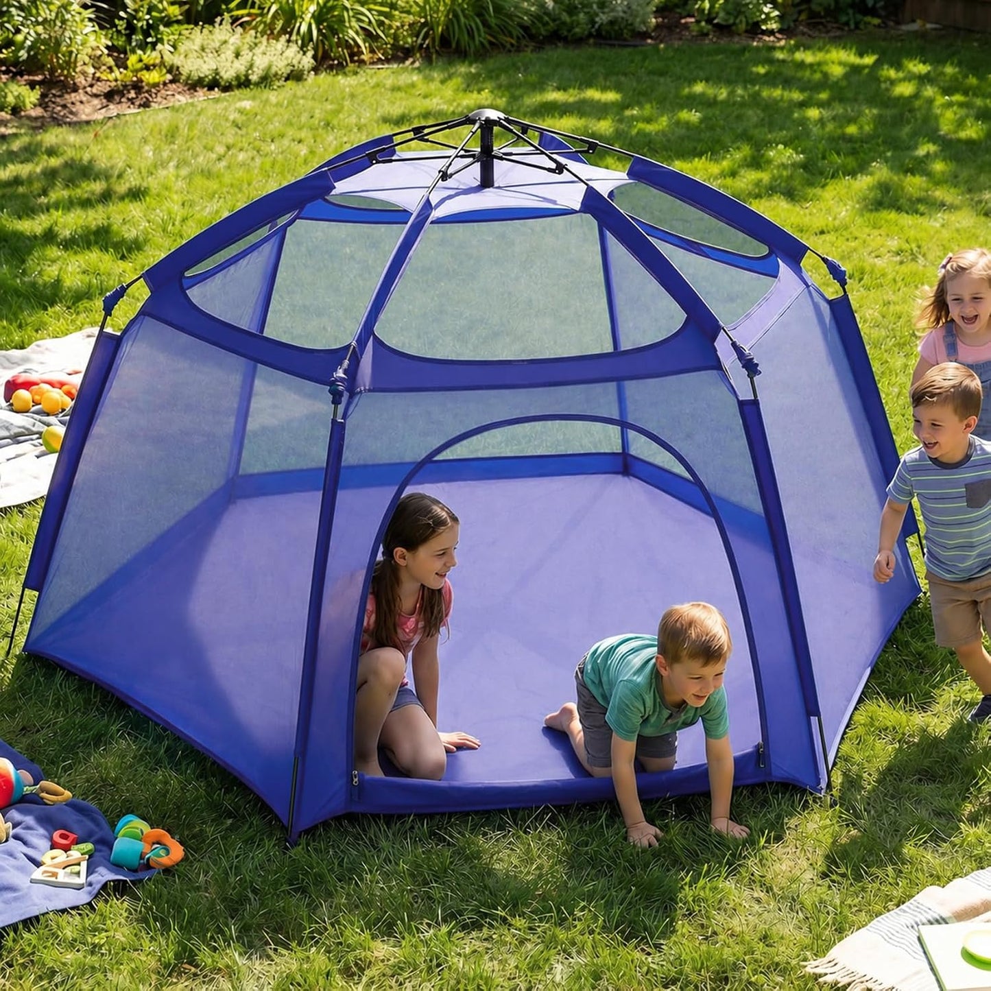 Alvantor® Corralito Pop Up de 84 x 84 x 44 pulgadas portátil para b...