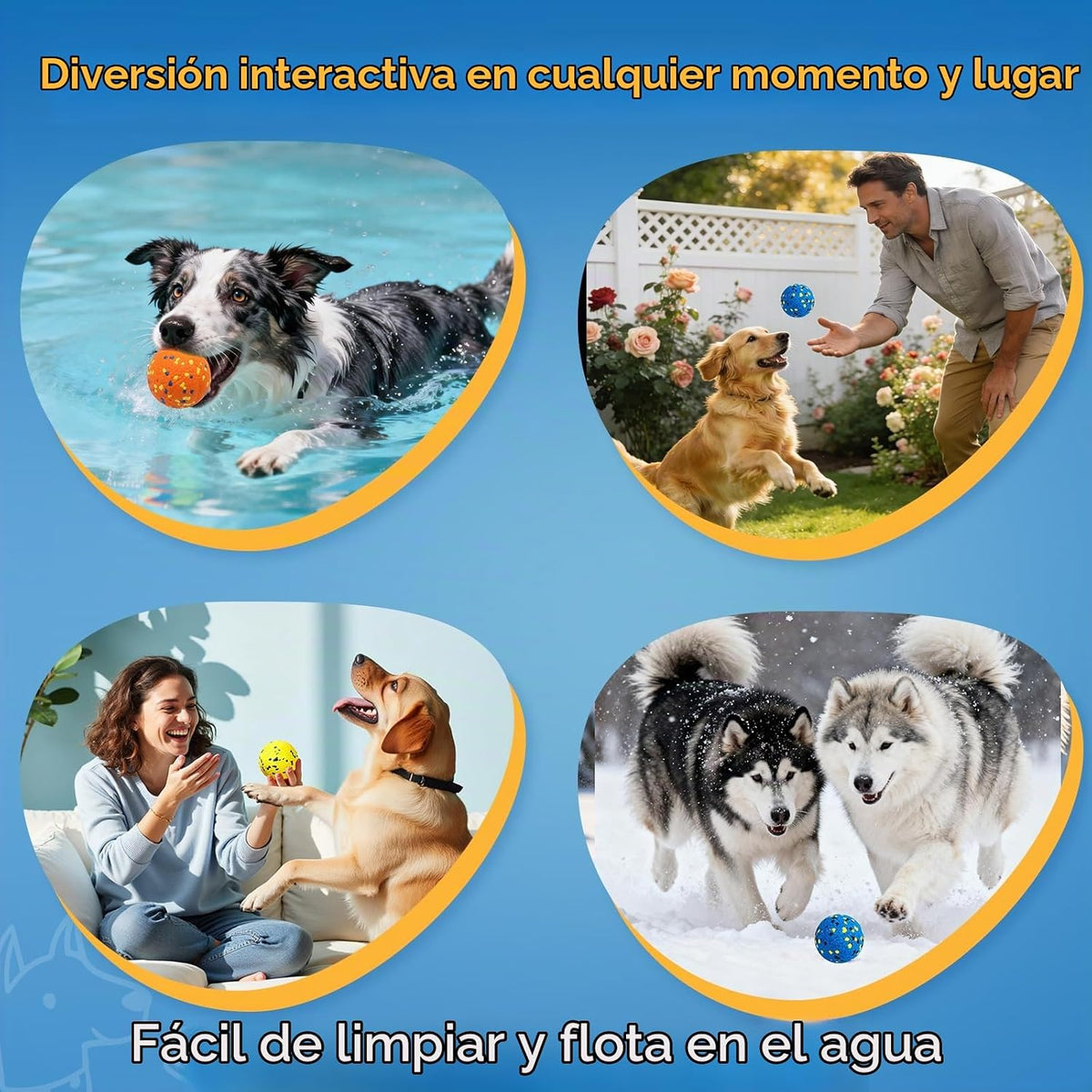 Kimee ETPU - Pelotas de tenis indestructibles para masticadores agr...