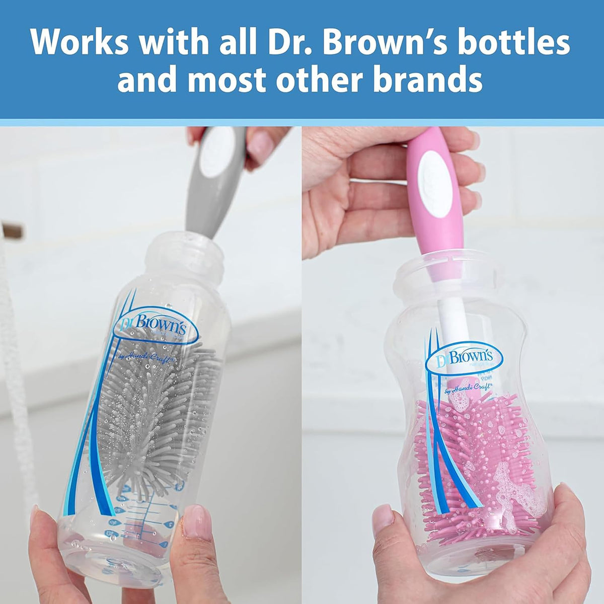 Dr. Brown's Cepillo de Limpieza de Biberones para Bebé Suave Si...