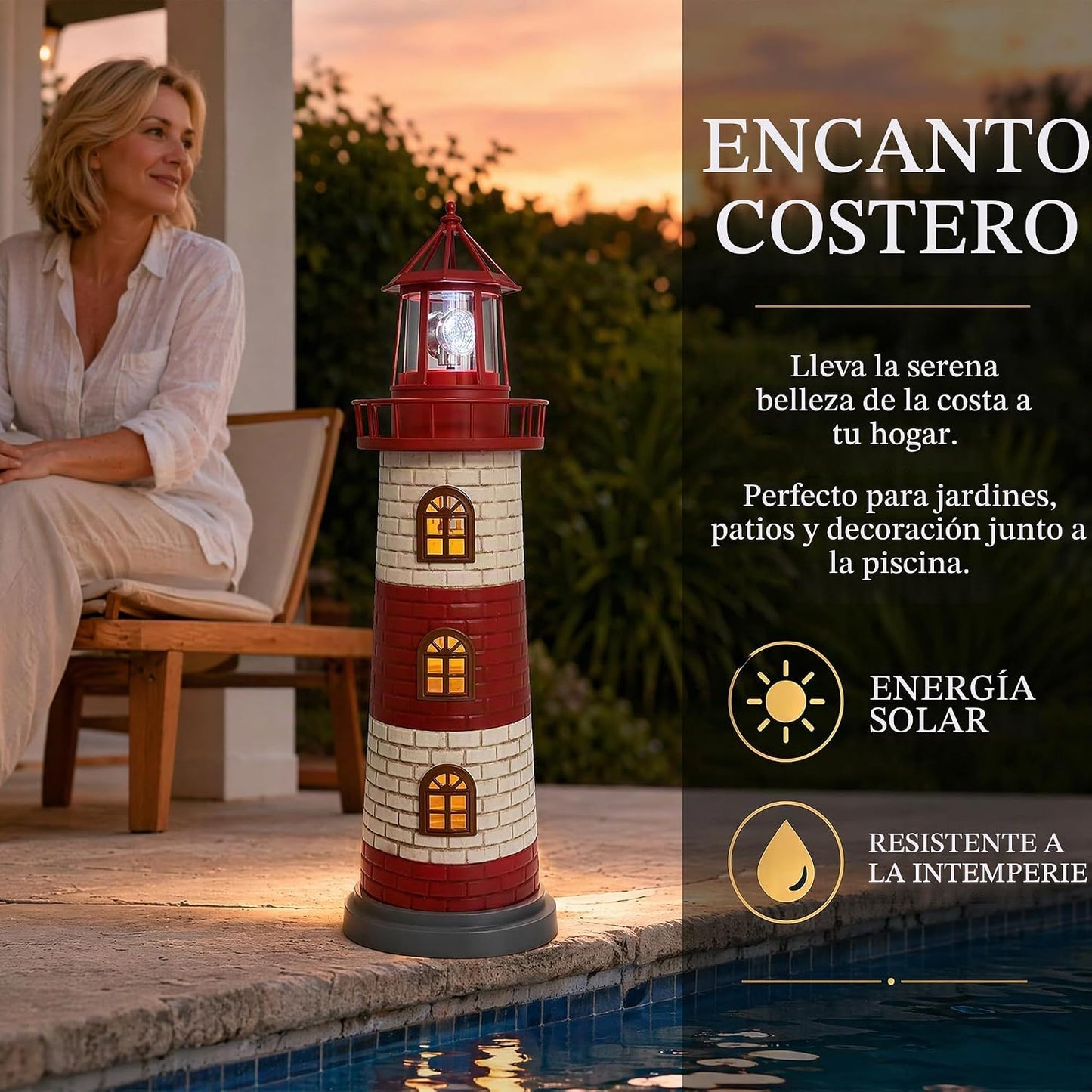 Estatuas de jardín grandes de 23 pulgadas, decoración de jardín cos...