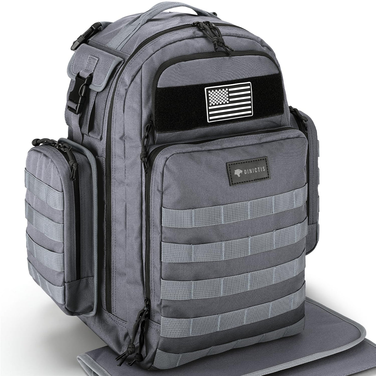 Dinictis Mochila de pañales de 40 L para papá, bolsas de pañales de...
