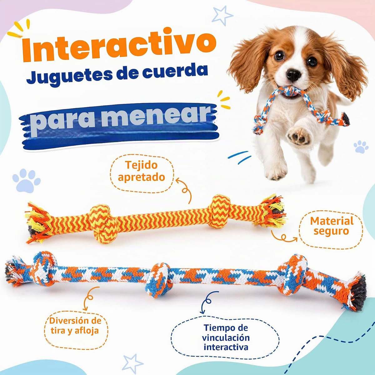 KIPRITII Paquete de 9 juguetes para cachorros para la dentición, ju...