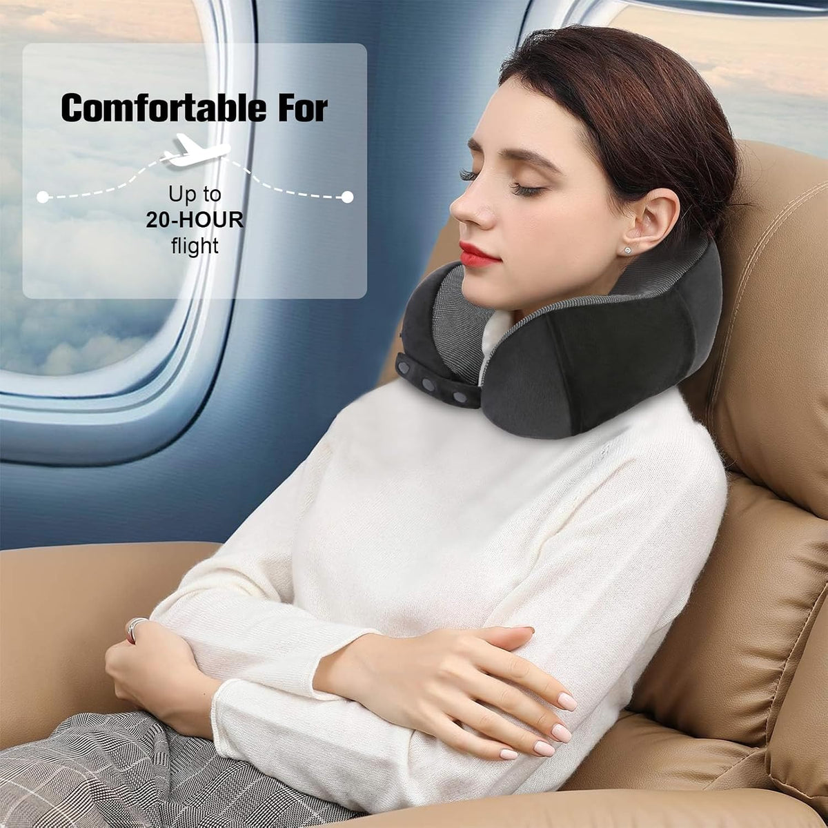 Cirorld - Almohada de cuello para viajes, almohadas de viaje para a...