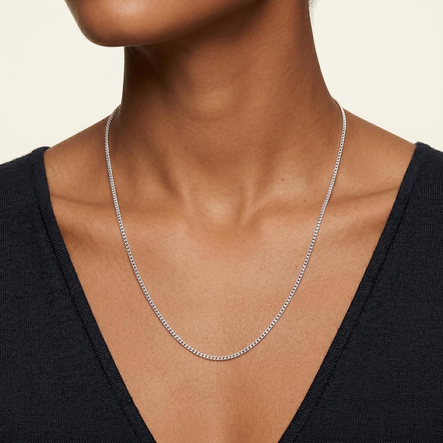 BLThing Collar de cadena de plata de ley S925 para mujer, cadena de...