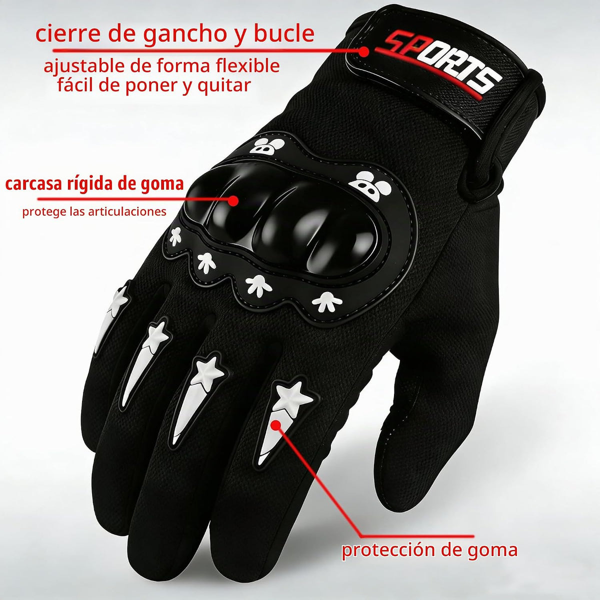 J10C Guantes de motocross para niños, protección de grado profesion...