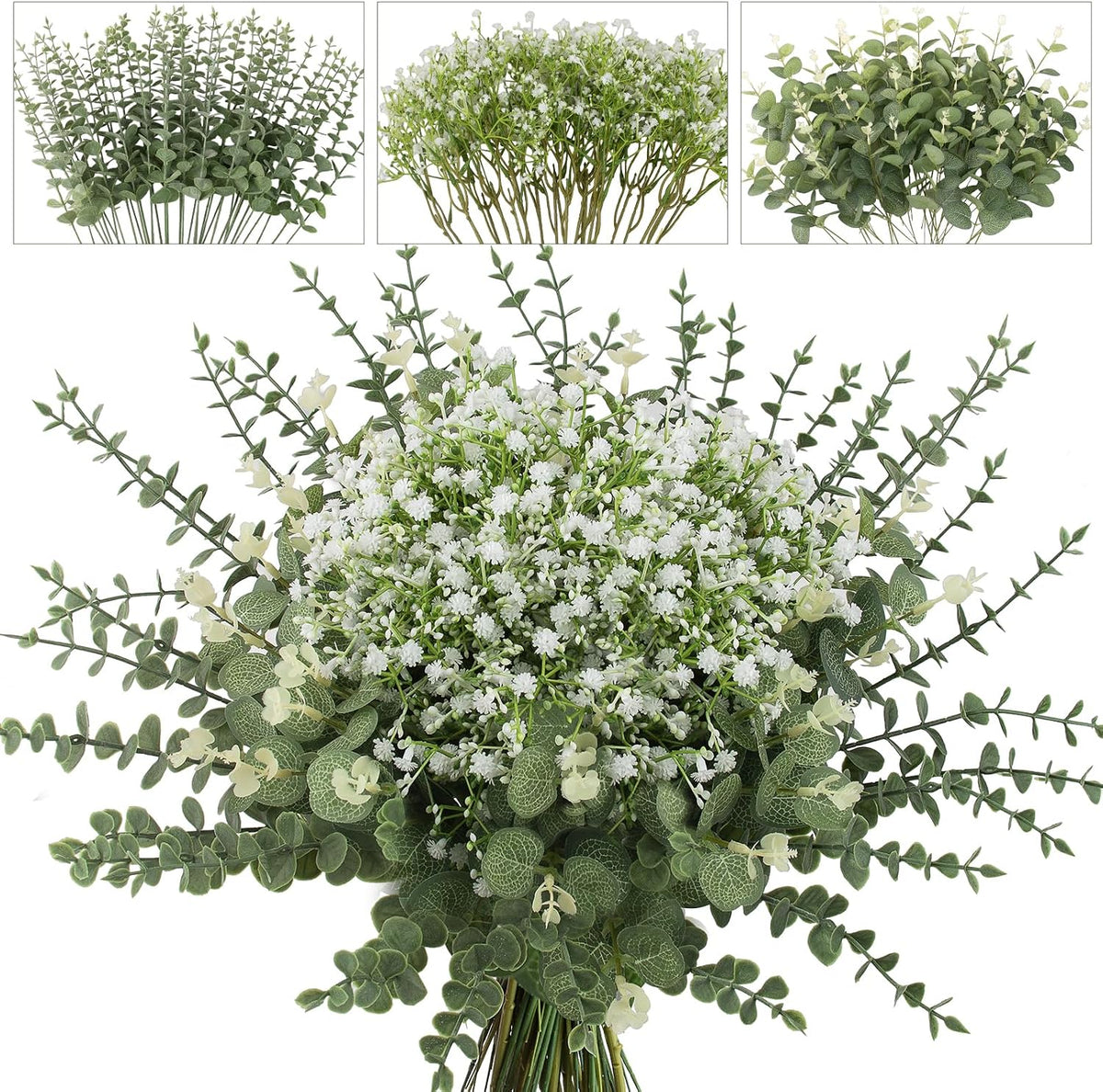 lovemoon 100 piezas mezcla de flores artificiales de aliento de beb...