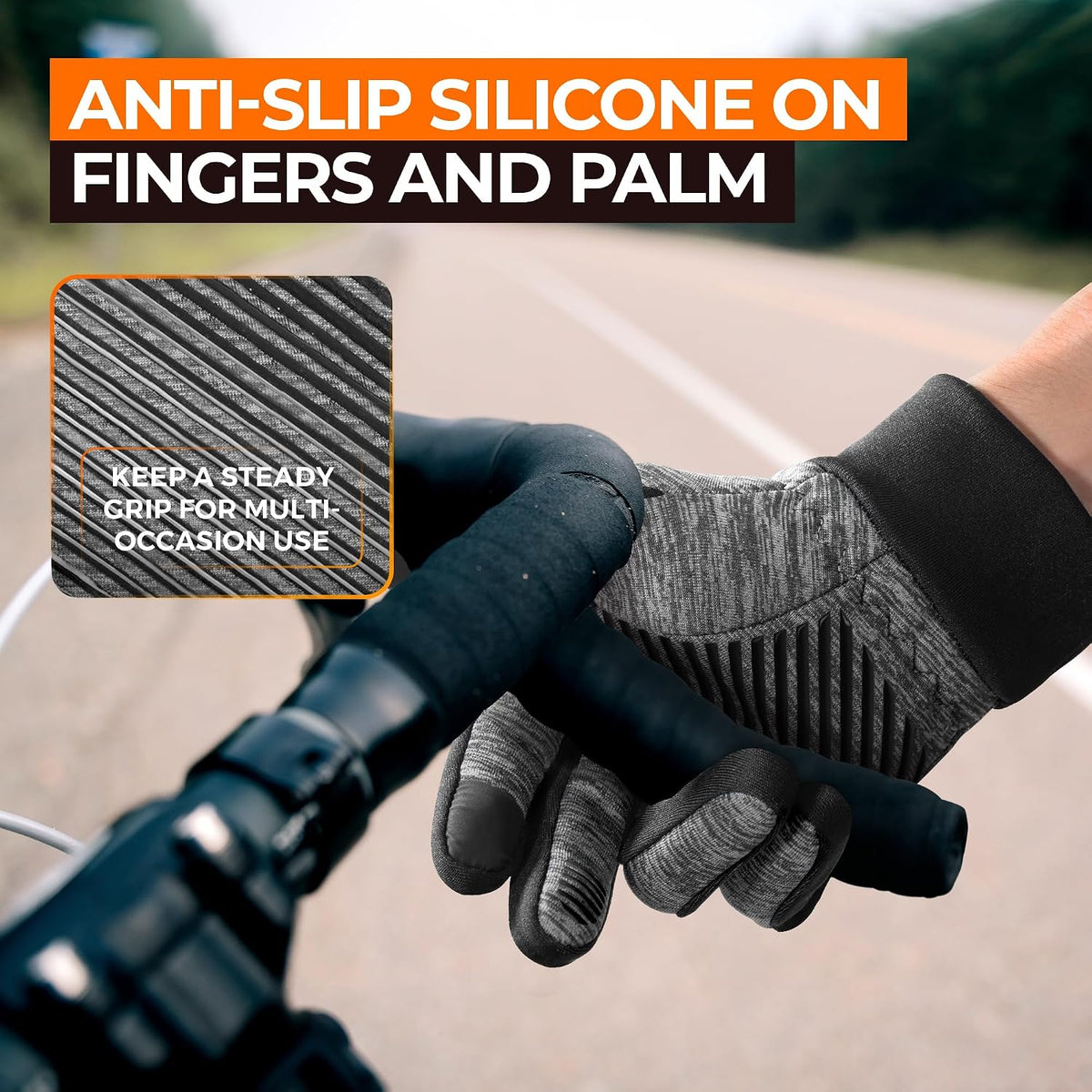 rivmount Guantes ligeros de invierno para correr, pantalla táctil y...
