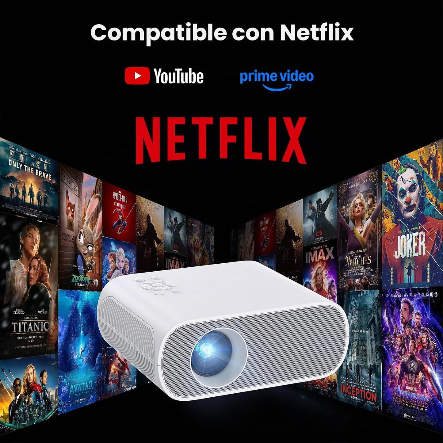 Proyector inteligente con licencia oficial ANSI, 1500, compatible c...
