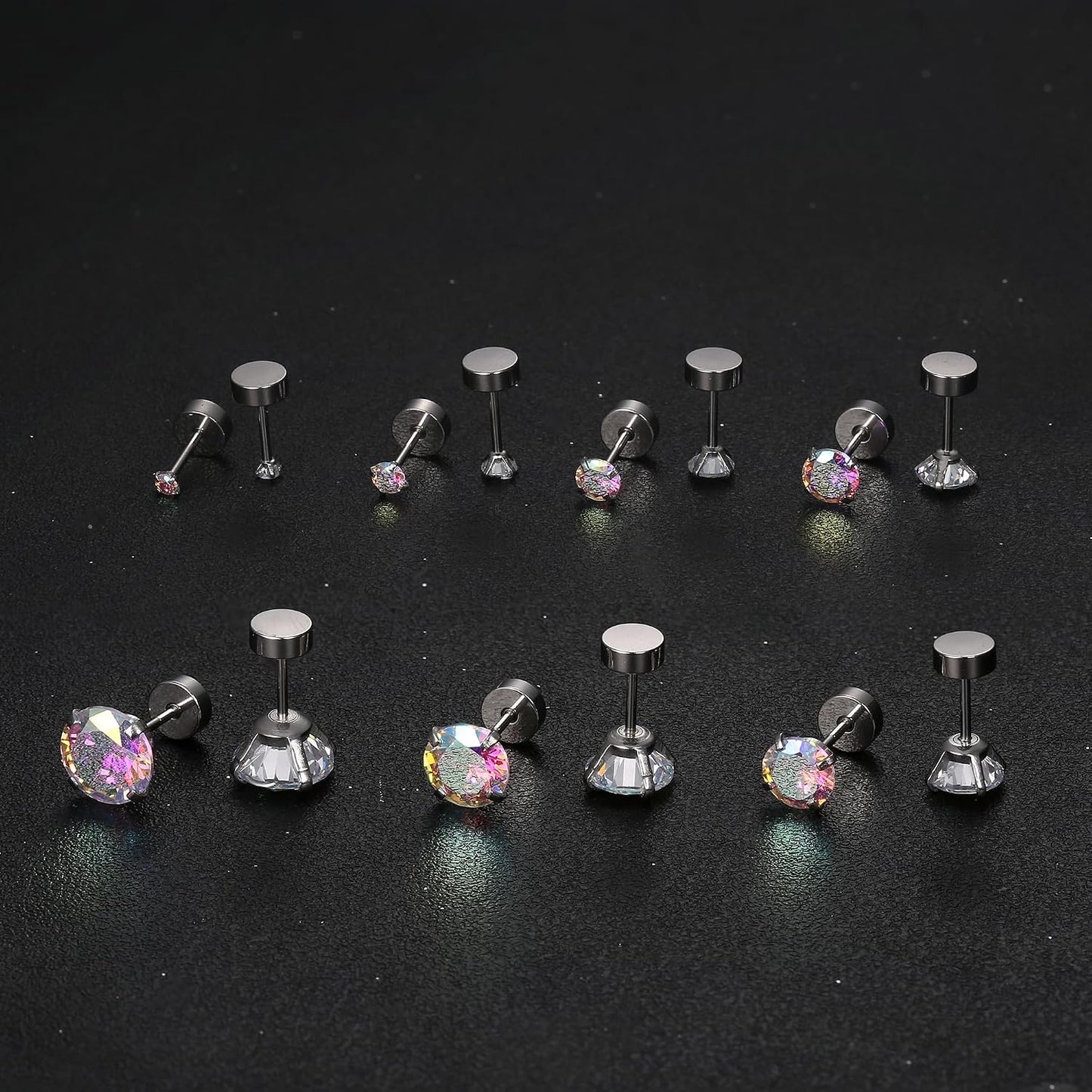 Fansilver Pendientes hipoalergénicos de 0.71 oz con parte trasera p...