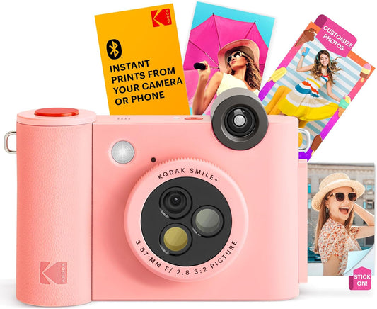 Kodak Smile+ Cámara digital de impresión instantánea 2 en 1 e impre...